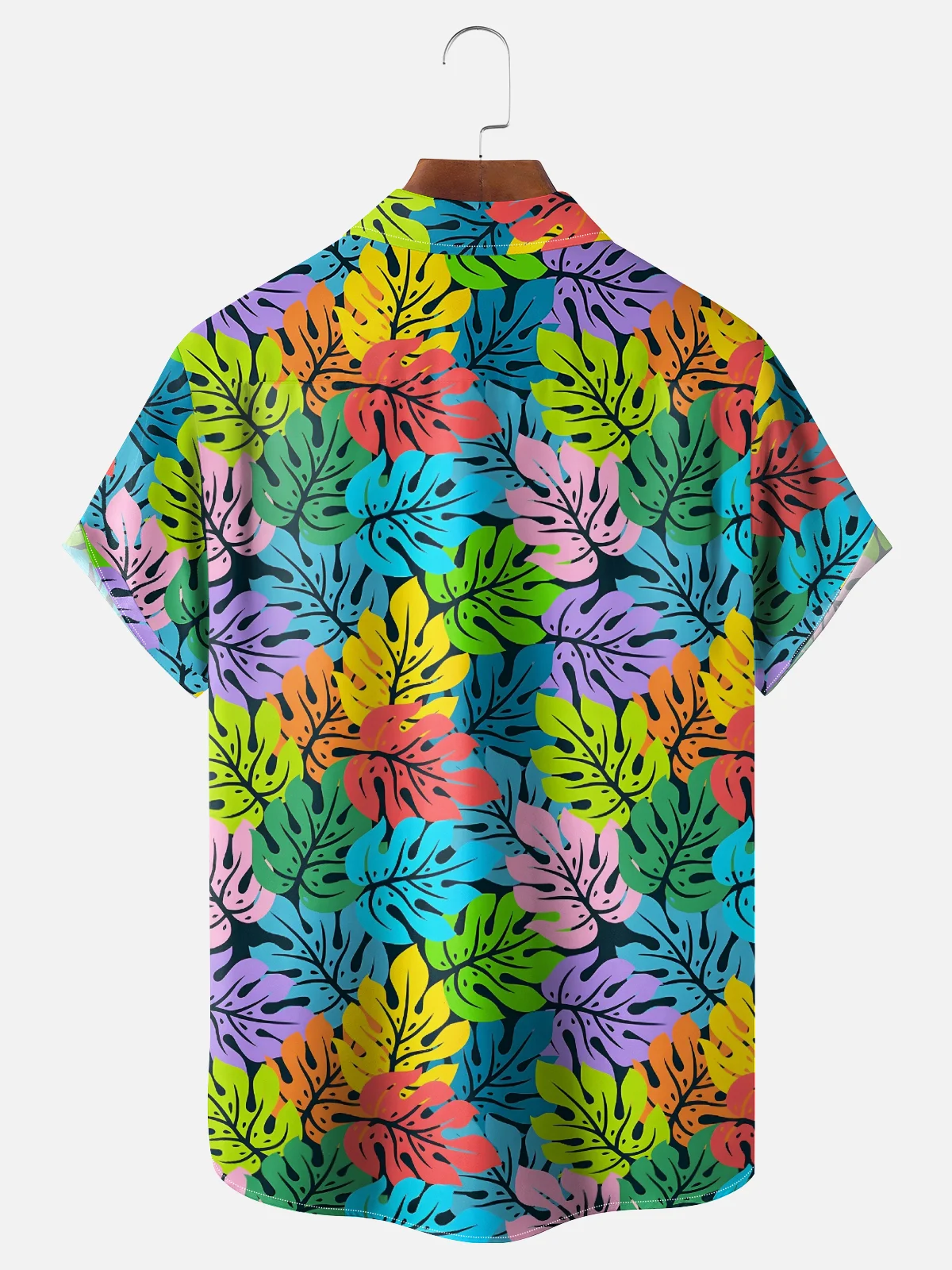 Moisture Wicking Vintage Botanical Chest Pocket Hawaiian Shirt