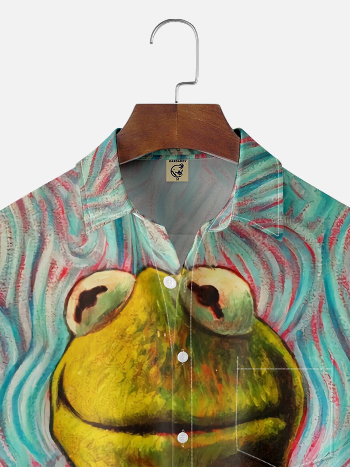 Moisture-wicking Artwork Cartoon Character Chest Pocket Hawaiian Shirt