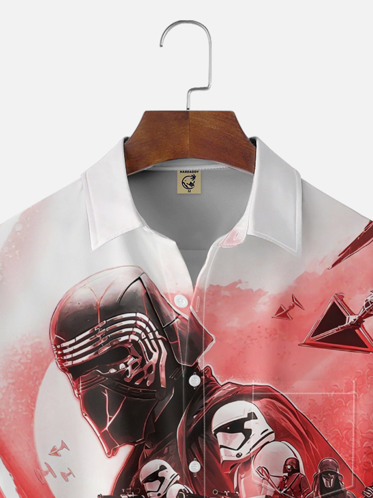 Moisture Wicking Ombre Robot Star Chest Pocket Hawaiian Shirt