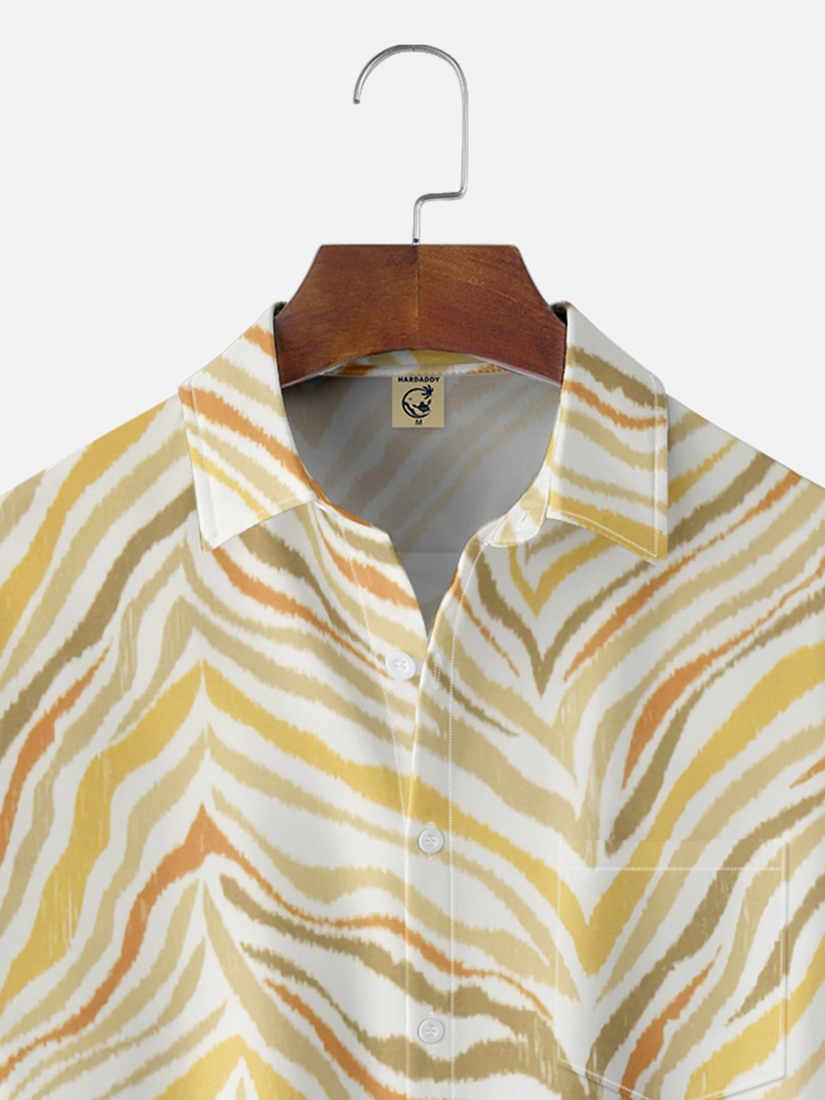 Moisture Wicking Animal Print Leopard Chest Pocket Hawaiian Shirt