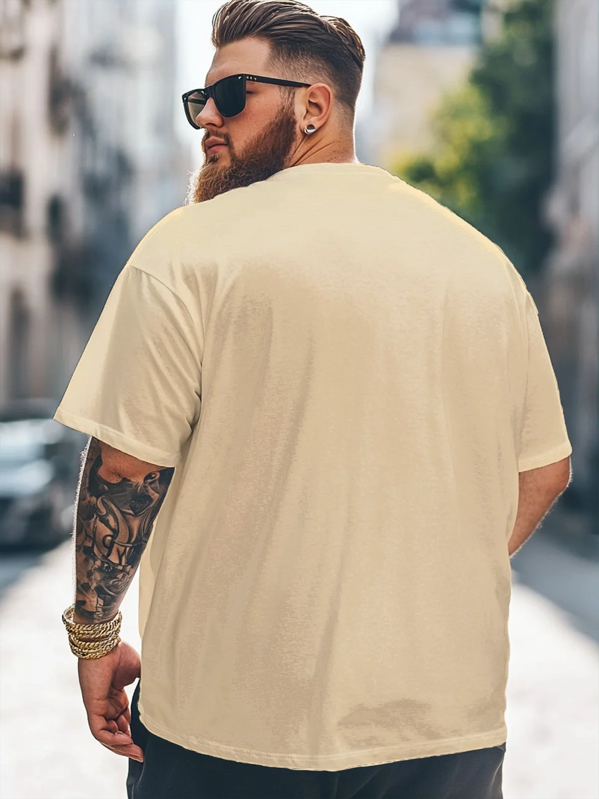 Hardaddy x Mikekoubou Big Size Men's Funny Tattoo Pig Art Loose T-shirt
