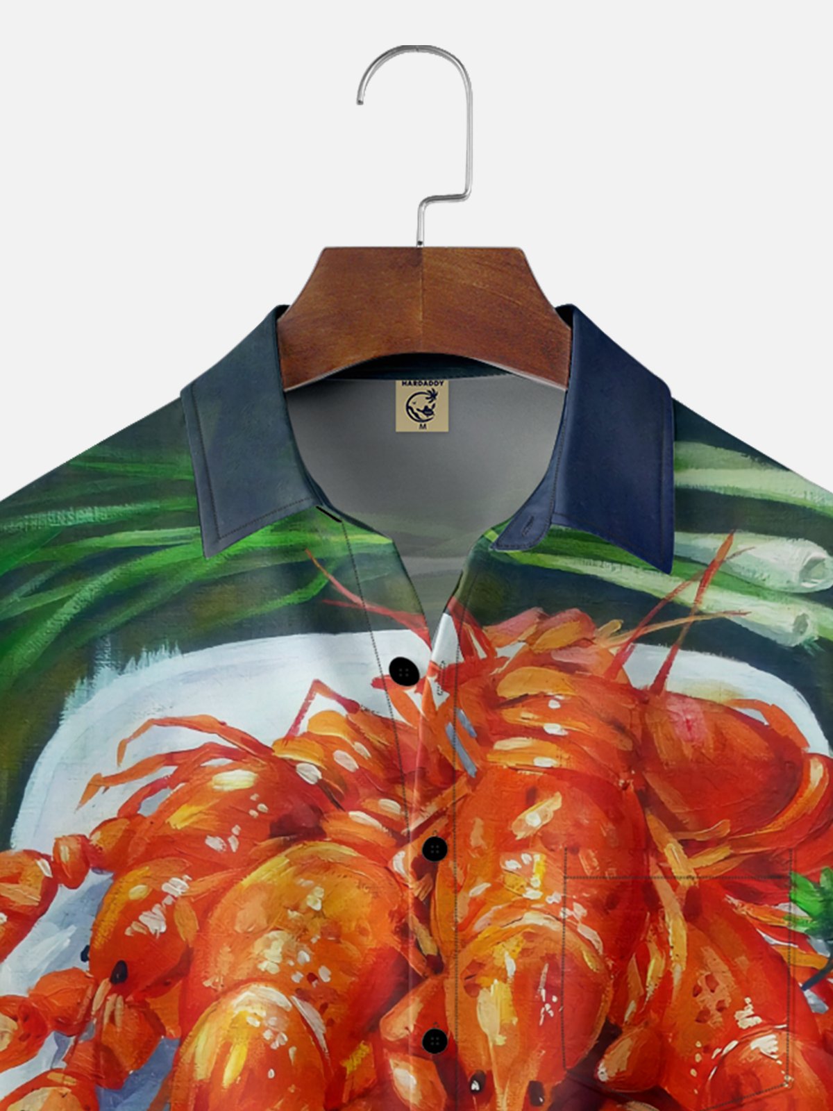 Moisture Wicking Beer Festival Lobster Art Chest Pocket Hawaiian Shirt