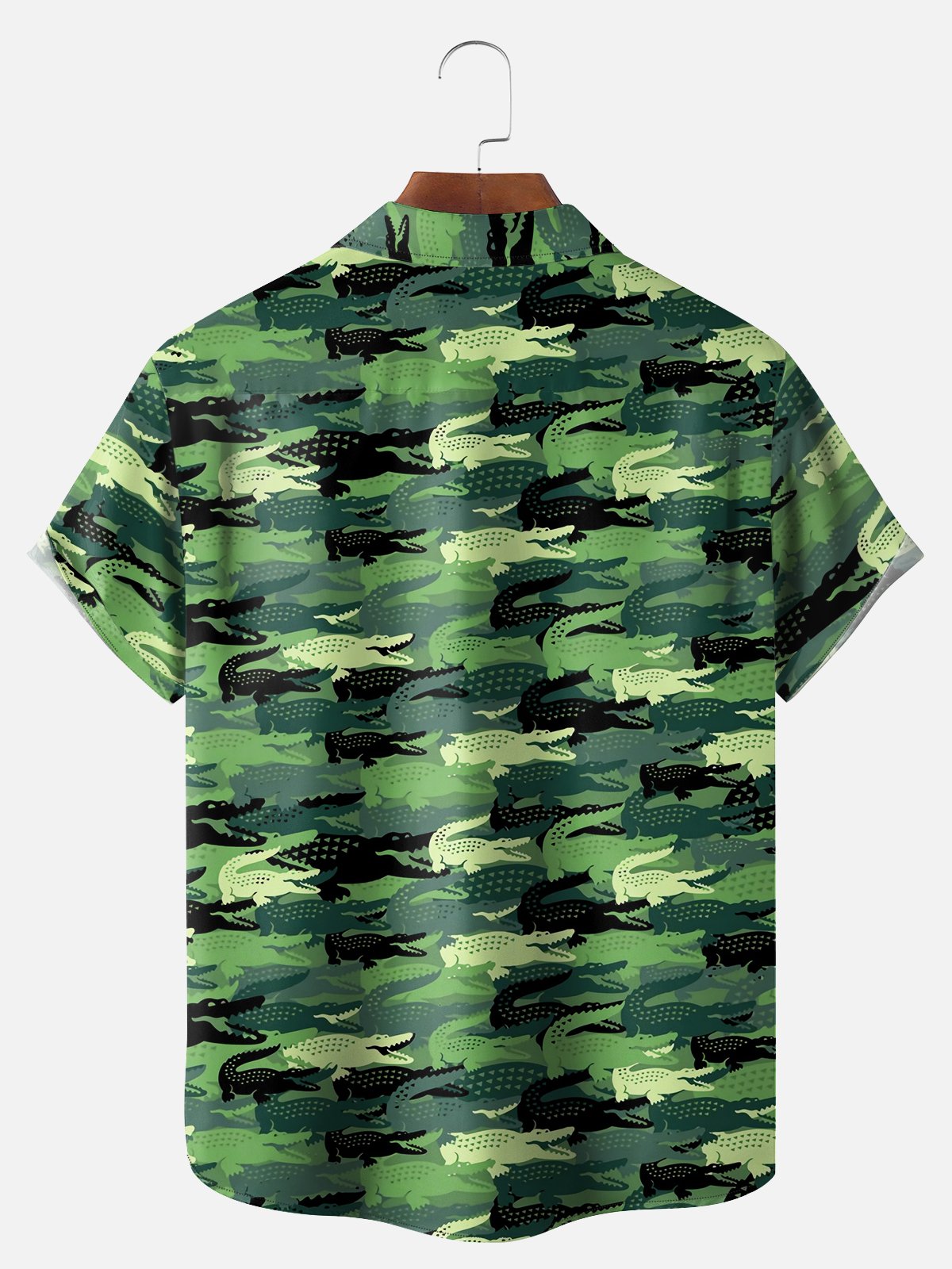 Big Size Moisture-wicking Alligator Chest Pocket Hawaiian Shirt