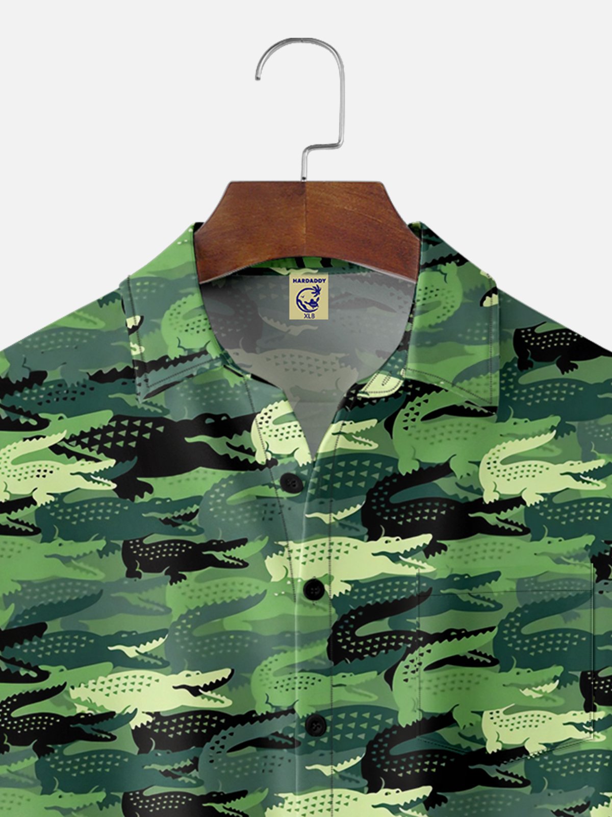 Big Size Moisture-wicking Alligator Chest Pocket Hawaiian Shirt