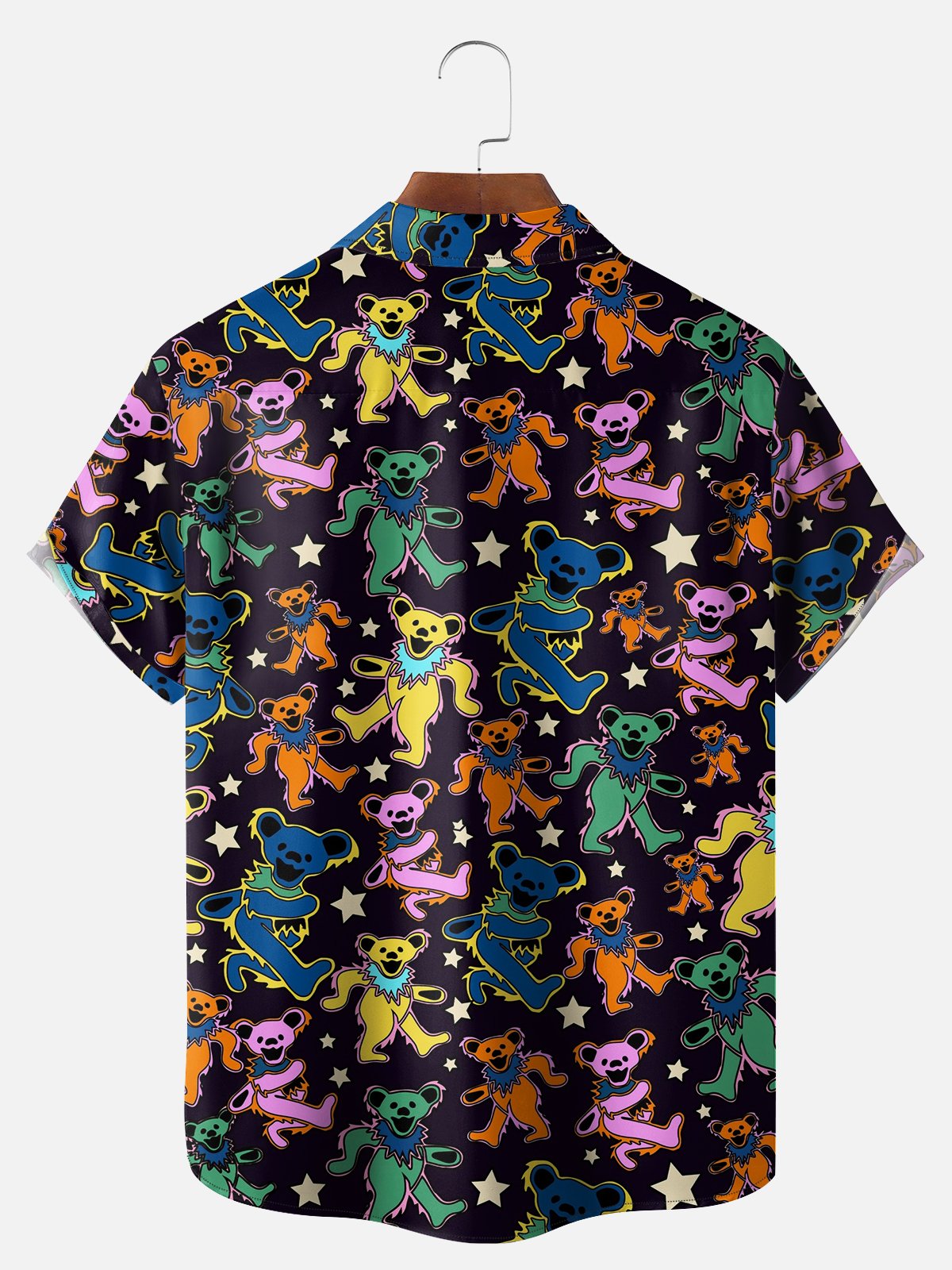 Hardaddy X Ana Cristina Ruiz Leon Big Size Cartoon Bear Chest Pocket Hawaiian Shirt