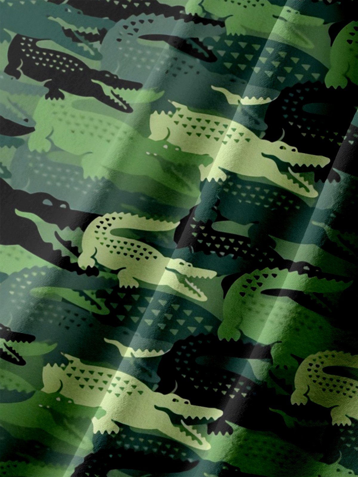 Big Size Moisture-wicking Alligator Chest Pocket Hawaiian Shirt