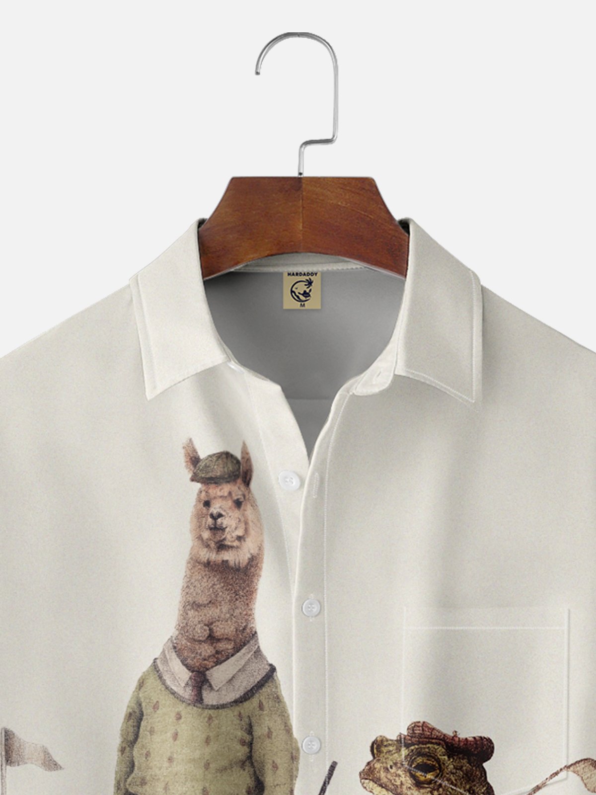 Hardaddy x Mikekoubou Moisture-Wicking Alpaca Golfing Chest Pocket Hawaiian Shirt