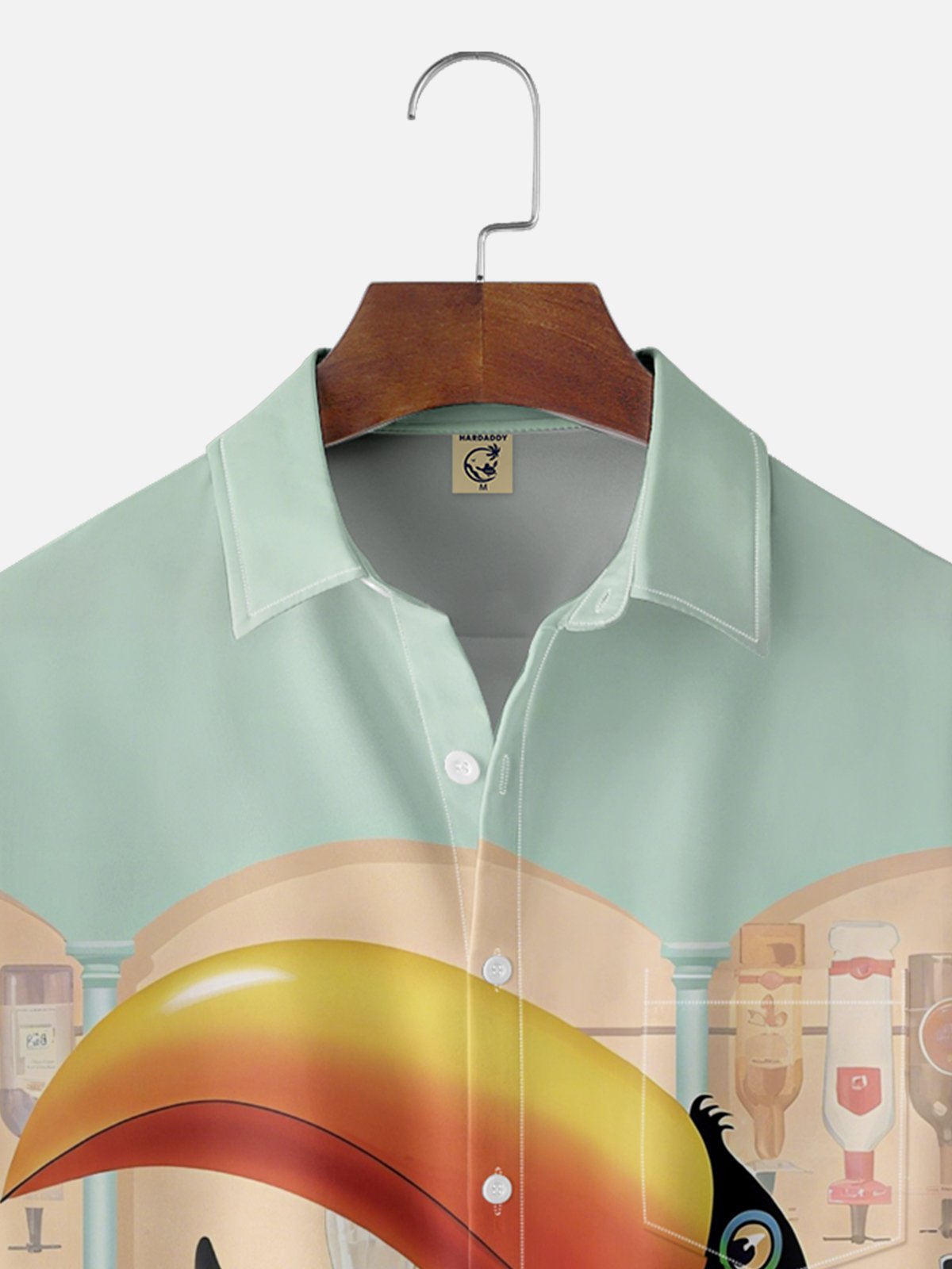 Moisture Wicking Toucan Chest Pocket Hawaiian Shirt