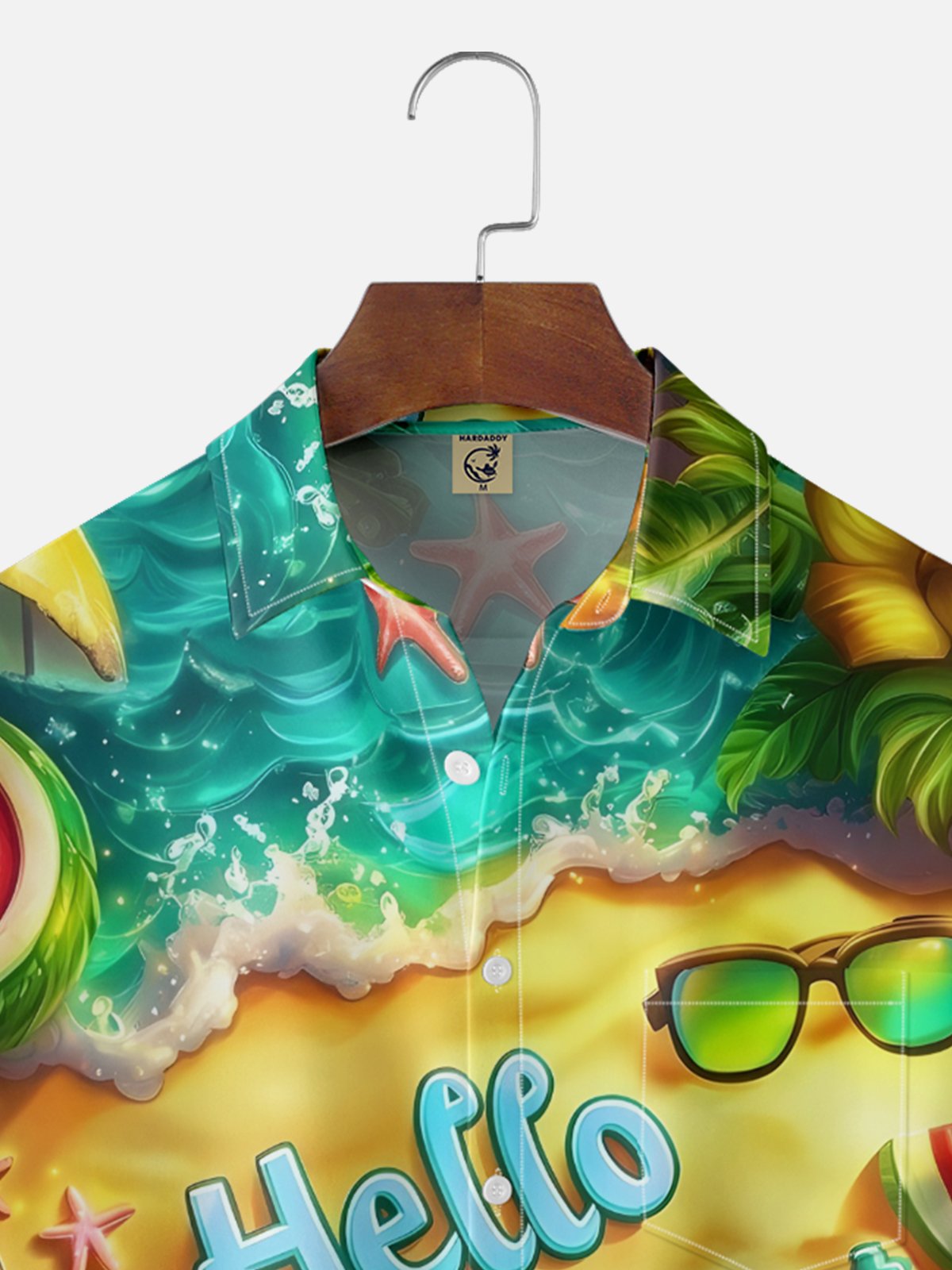Moisture-wicking Watermelon Retirement VacationChest Pocket Hawaiian Shirt