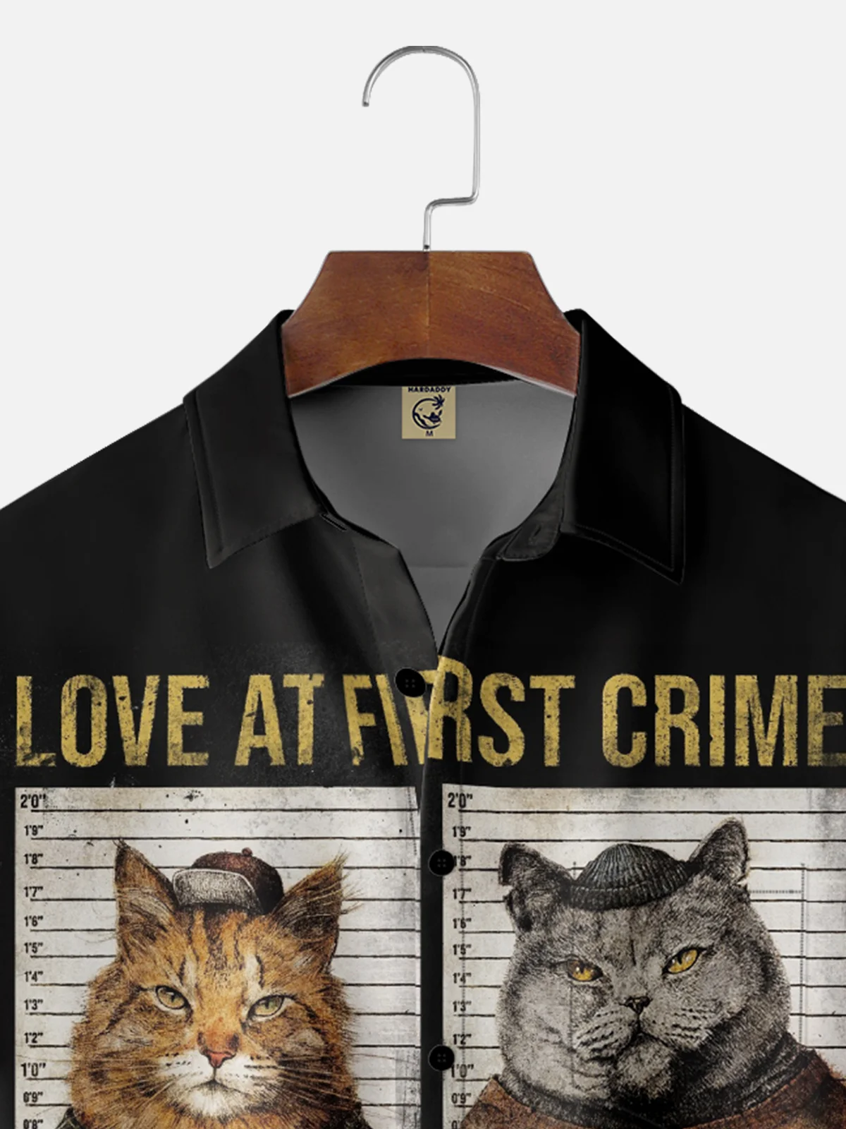 Hardaddy x Mikekoubou Moisture Wicking Art Wanted Cat Chest Pocket Hawaiian Shirt