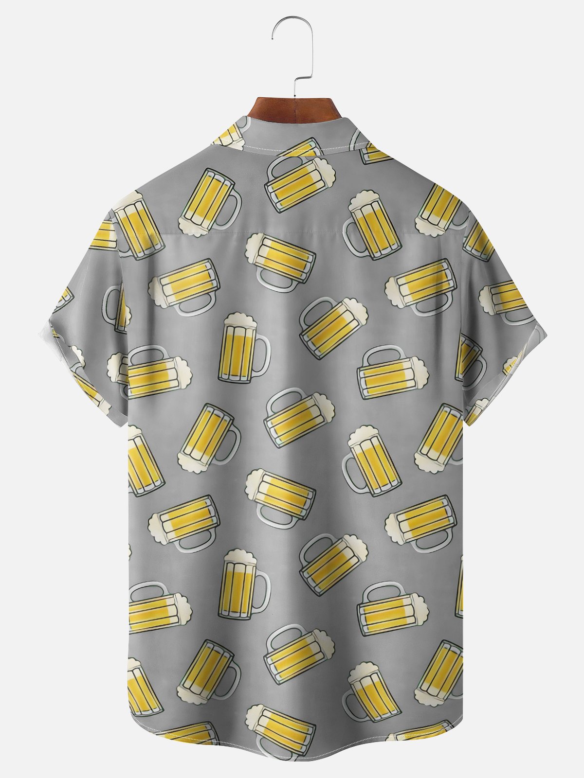 Moisture Wicking Groundhog Beer Chest Pocket Hawaiian Shirt