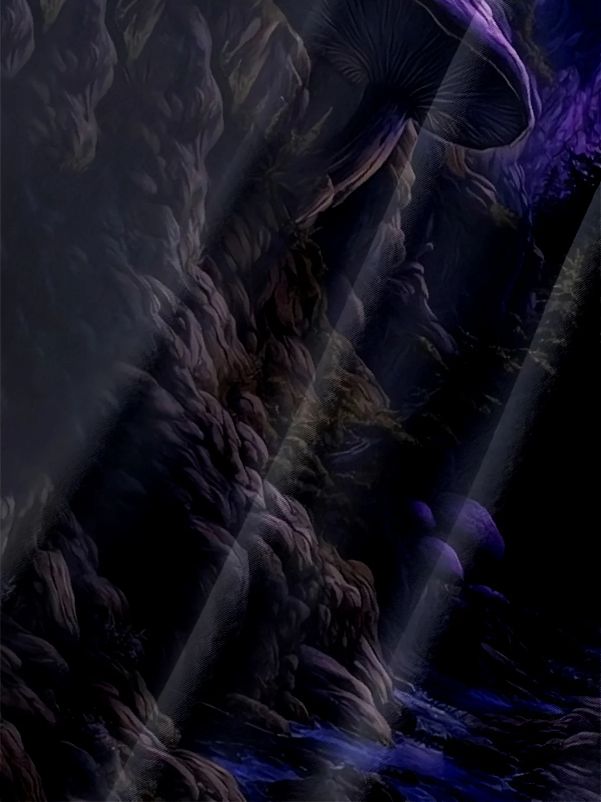 Moisture-wicking Purple Mushroom Hippie Chest Pocket Casual Shirt