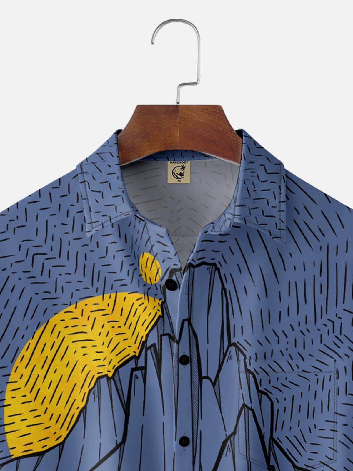 Hardaddy X Stephen Wade Moisture-wicking Landscape Mountain Chest Pocket Hawaiian Shirt