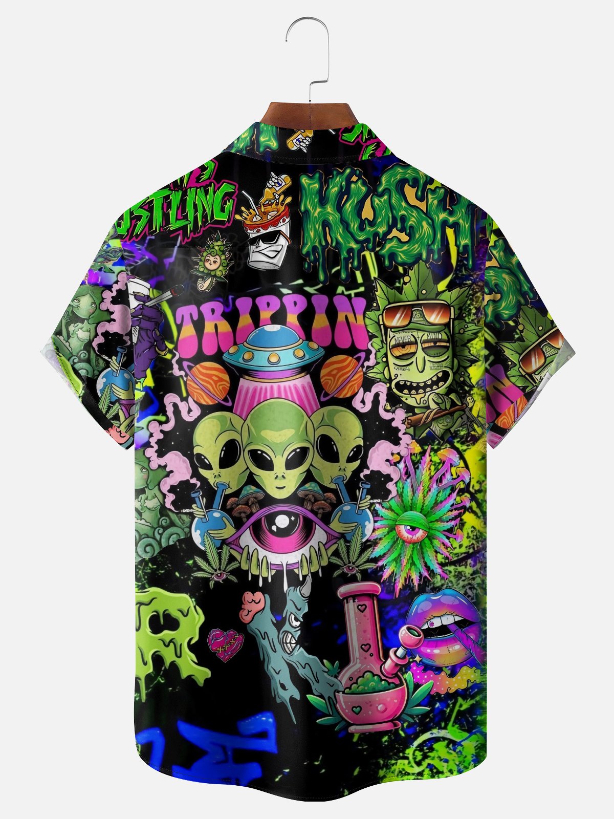 Moisture-wicking Alien Chest Pocket Casual Shirt