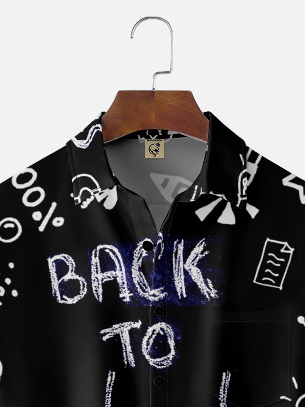 Moisture Wicking Back to School Chest Pocket Hawaiian Shirts