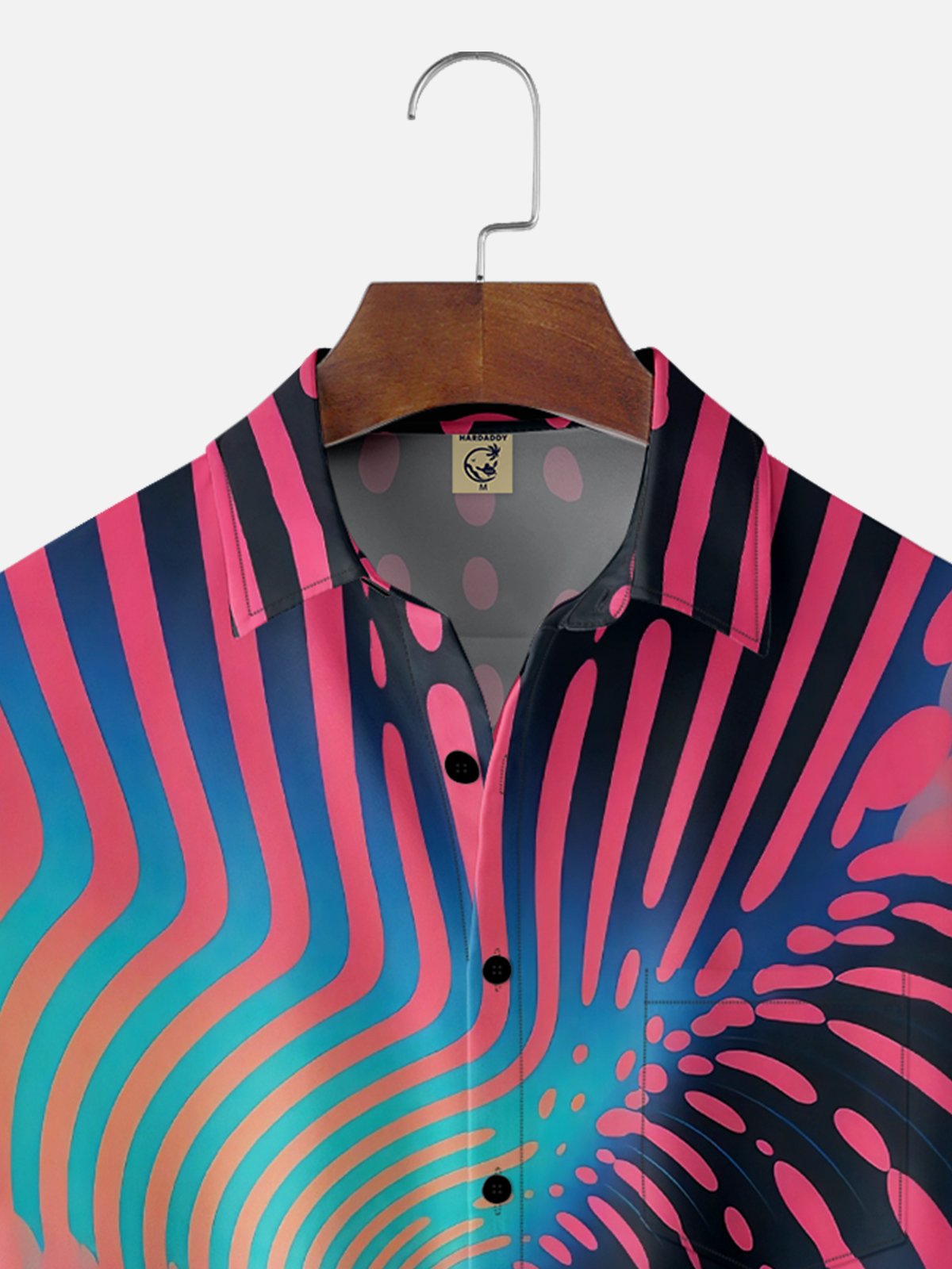 Moisture-wicking Art Wave Chest Pocket Casual Shirt