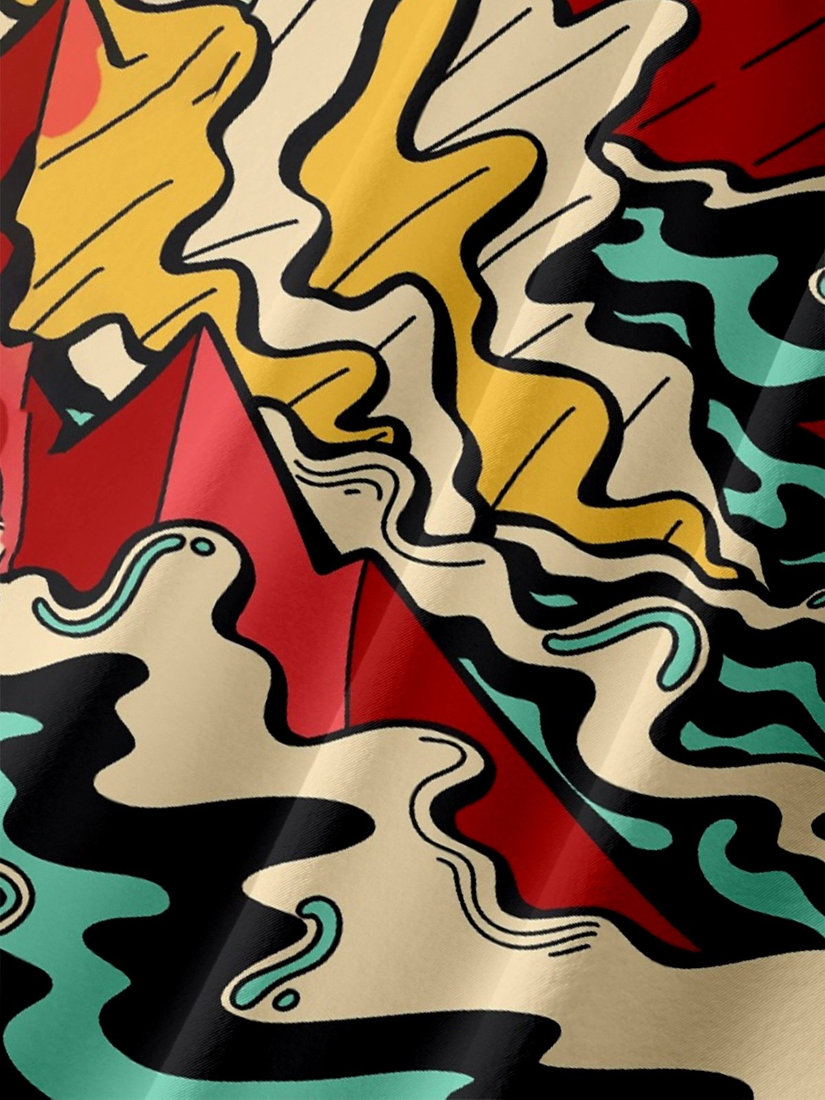 Hardaddy X Stephen Wade Moisture-wicking Landscape Mountain Chest Pocket Hawaiian Shirt