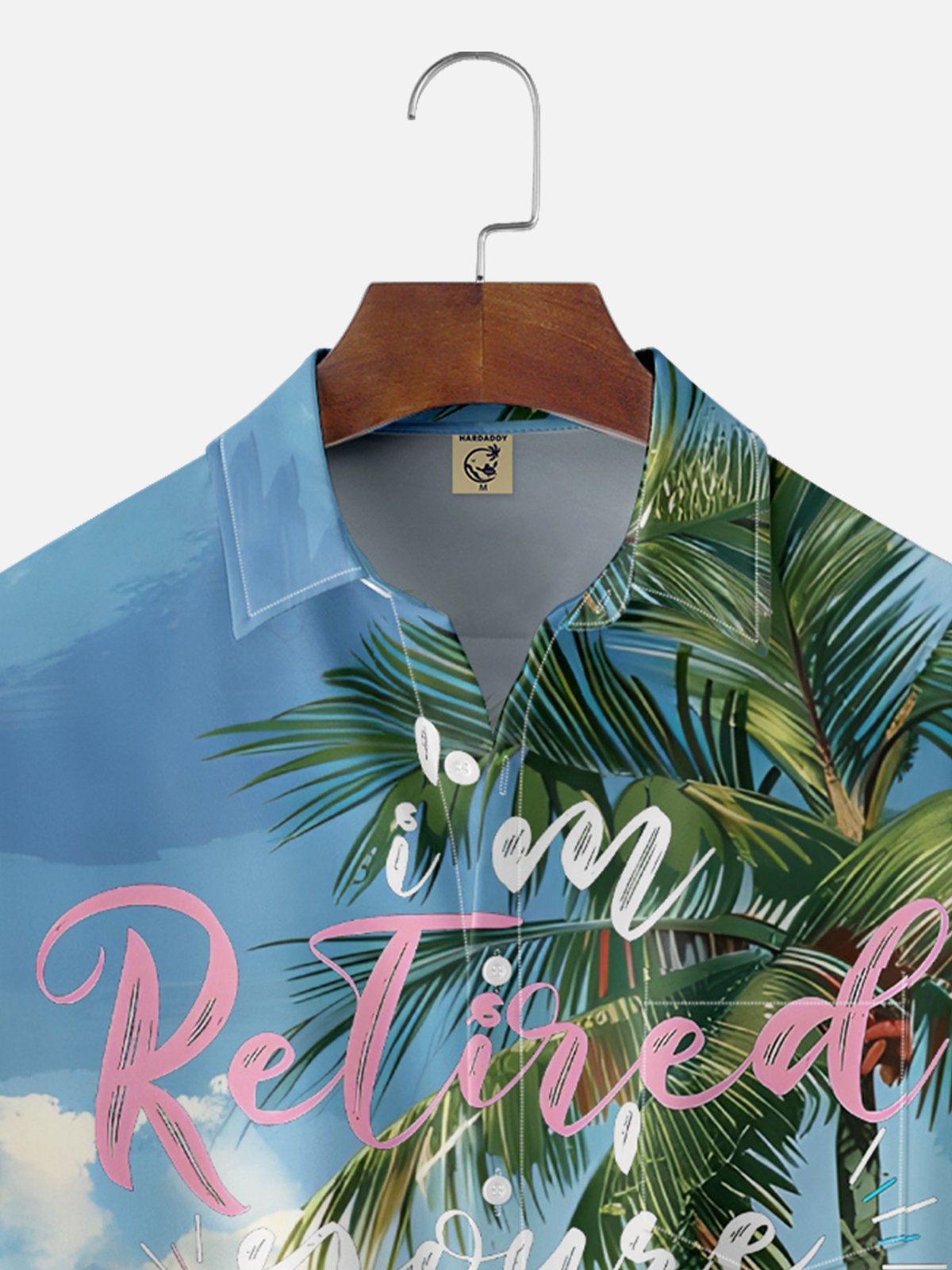 Moisture Wicking Seaside Retirement Chest Pocket Hawaiian Shirt
