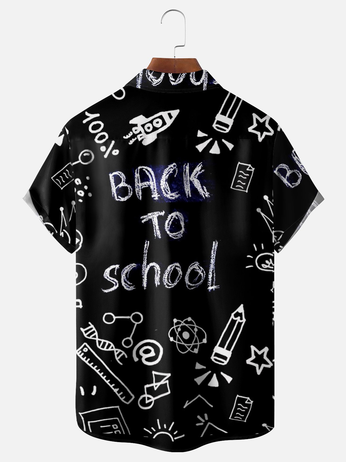 Moisture Wicking Back to School Chest Pocket Hawaiian Shirts