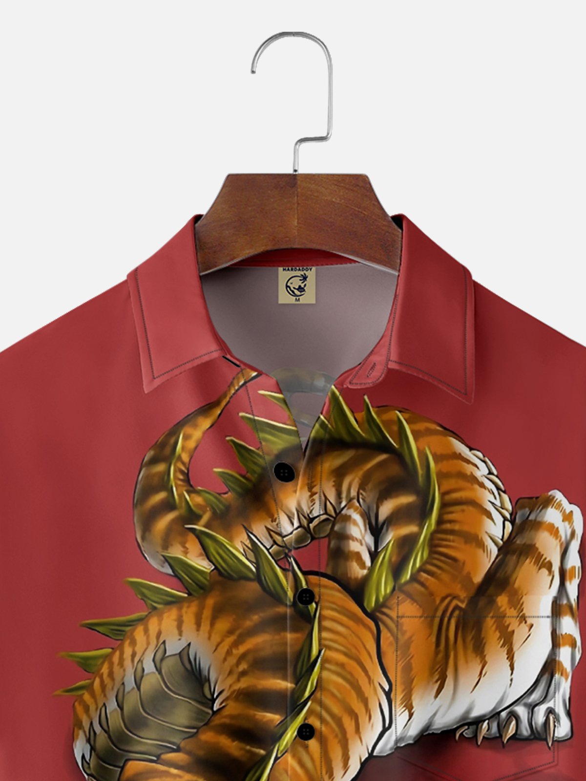 Moisture-wicking Ukiyo-e Dragon Tiger Japan Chest Pocket Hawaiian Shirt