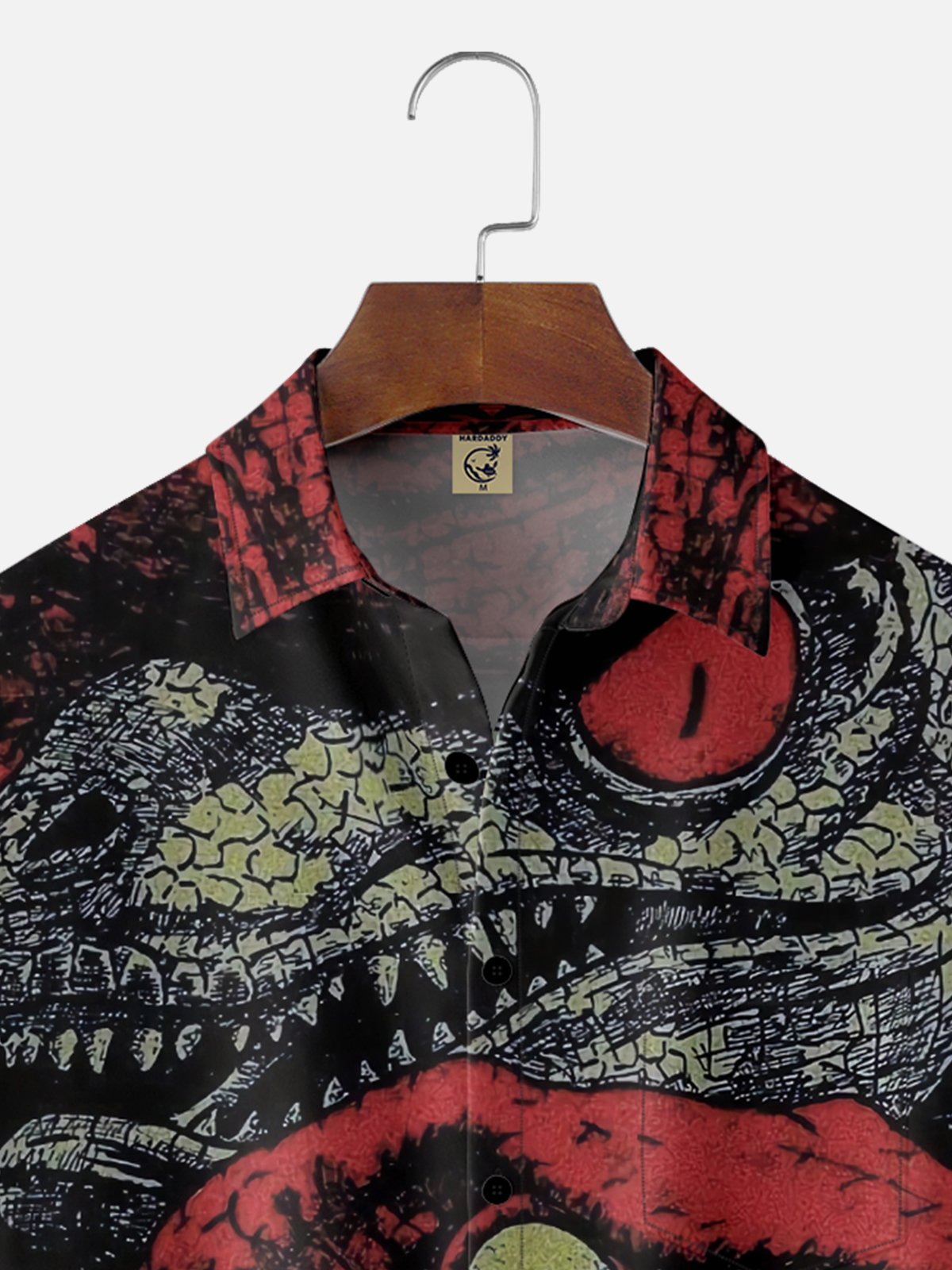 Moisture-wicking Tyrannosaurus Rex Dinosaur Chest Pocket Hawaiian Shirt