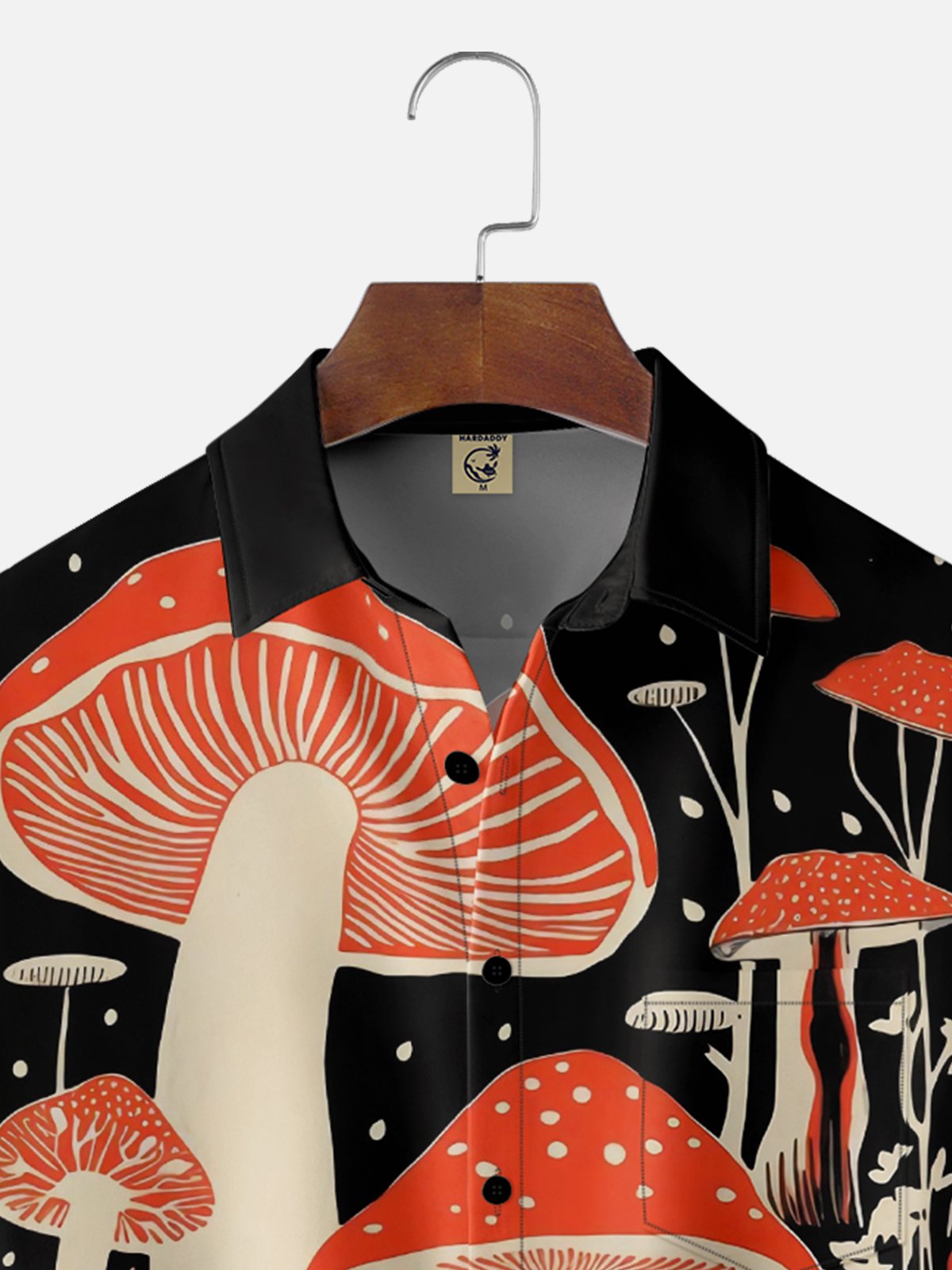 Moisture-wicking Hippie Mushroom Chest Pocket Casual Shirt
