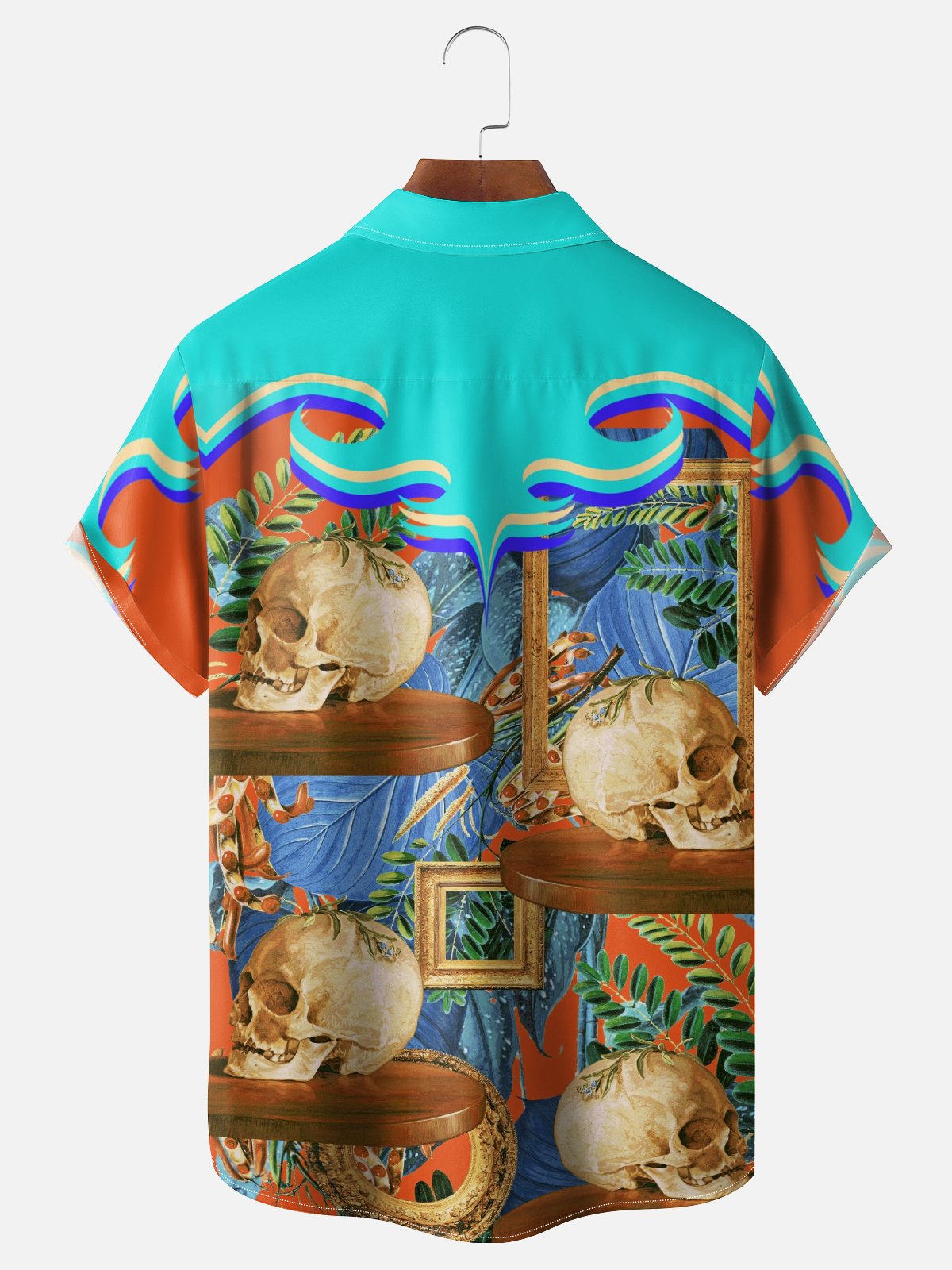 Hardaddy x Emmar Studio Moisture-wicking Creative Texture Skull Retro Art Chest Pocket Casual Shirt
