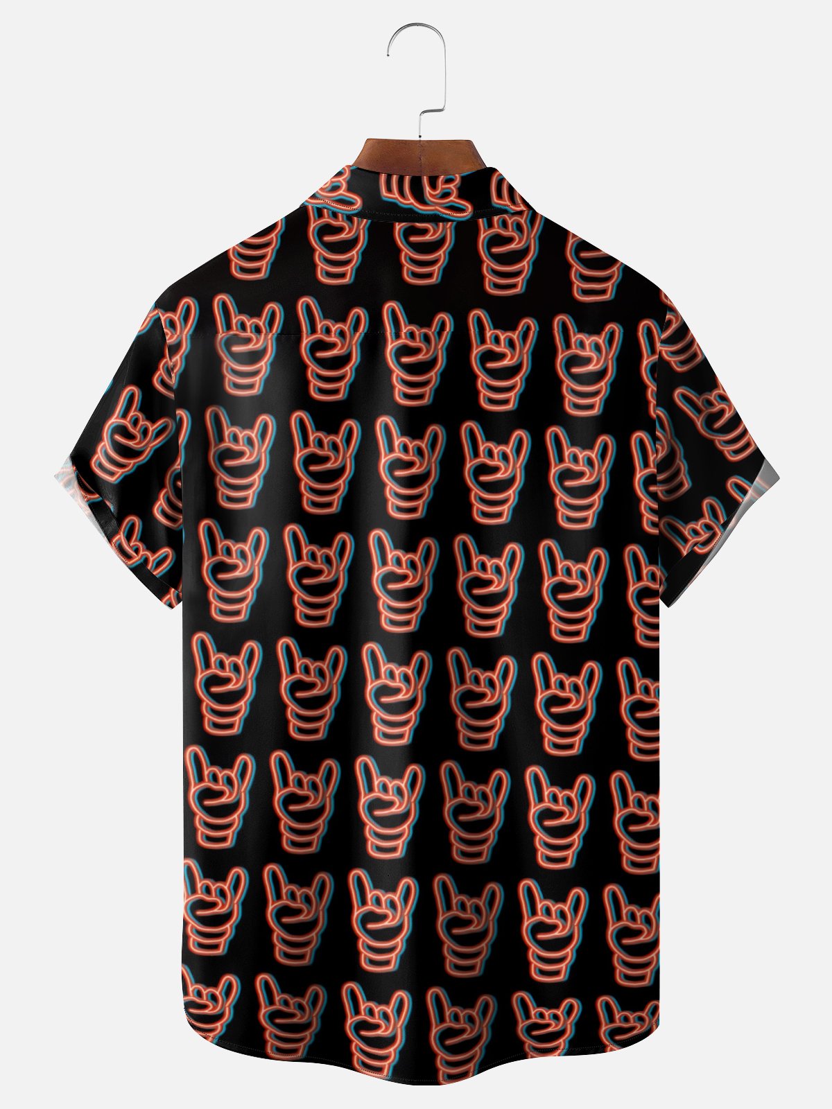 Moisture Wicking Rock Chest Pocket Hawaiian Shirt