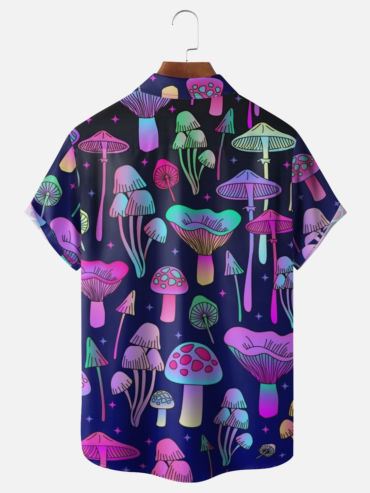 Moisture-wicking Mushroom Chest Pocket Casual Shirt