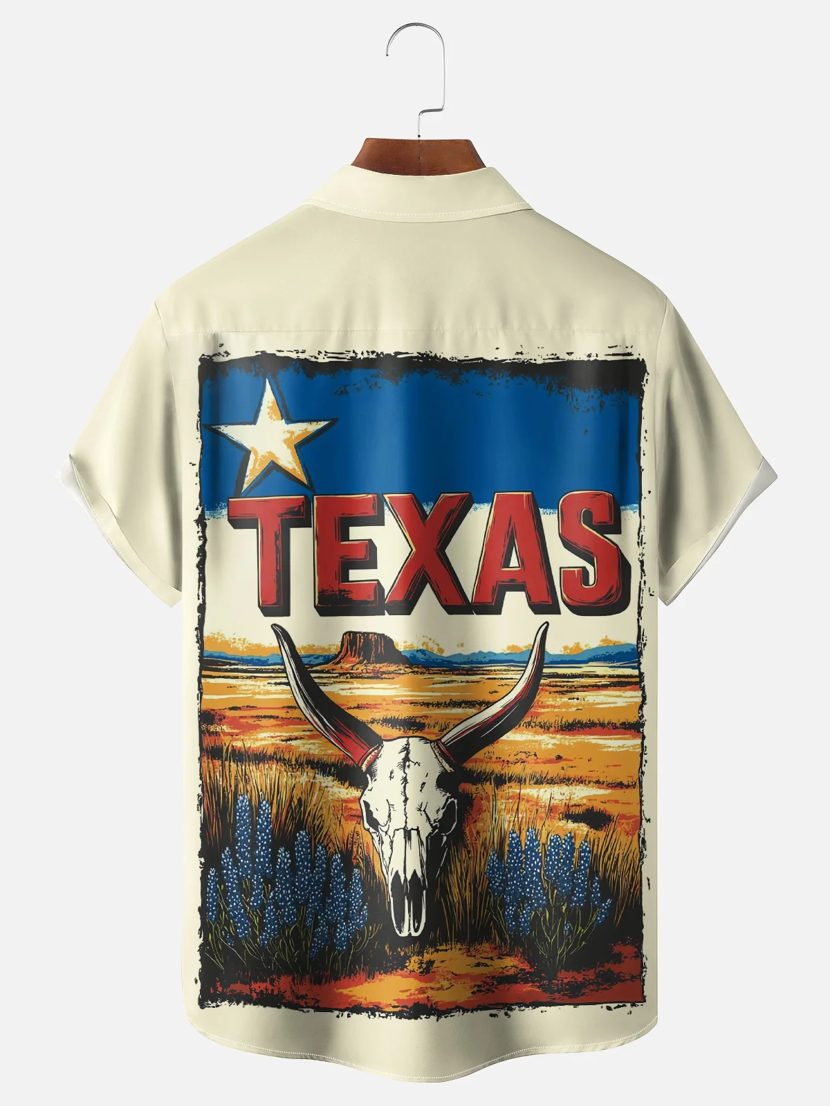 Moisture-wicking Texas Western Lamb Bones Chest Pocket Casual Shirt