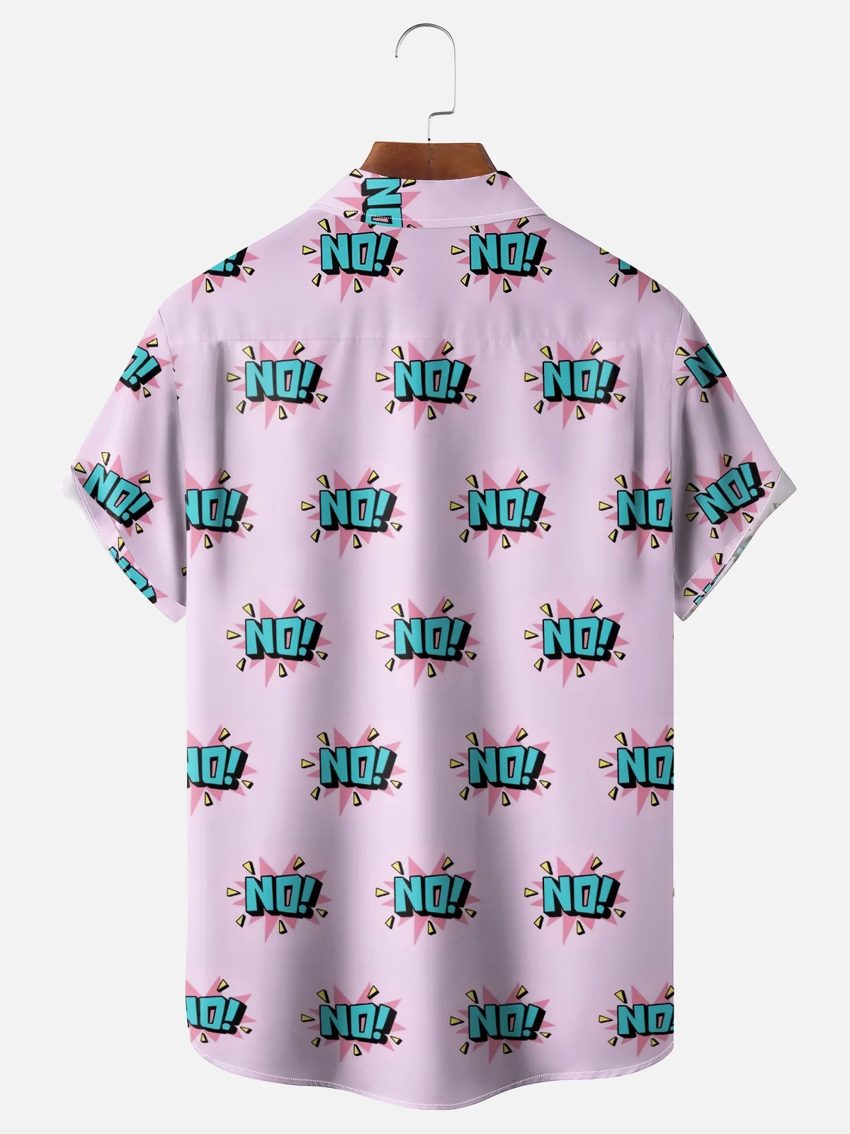 Moisture Wicking Art "NO" Chest Pocket Hawaiian Shirt