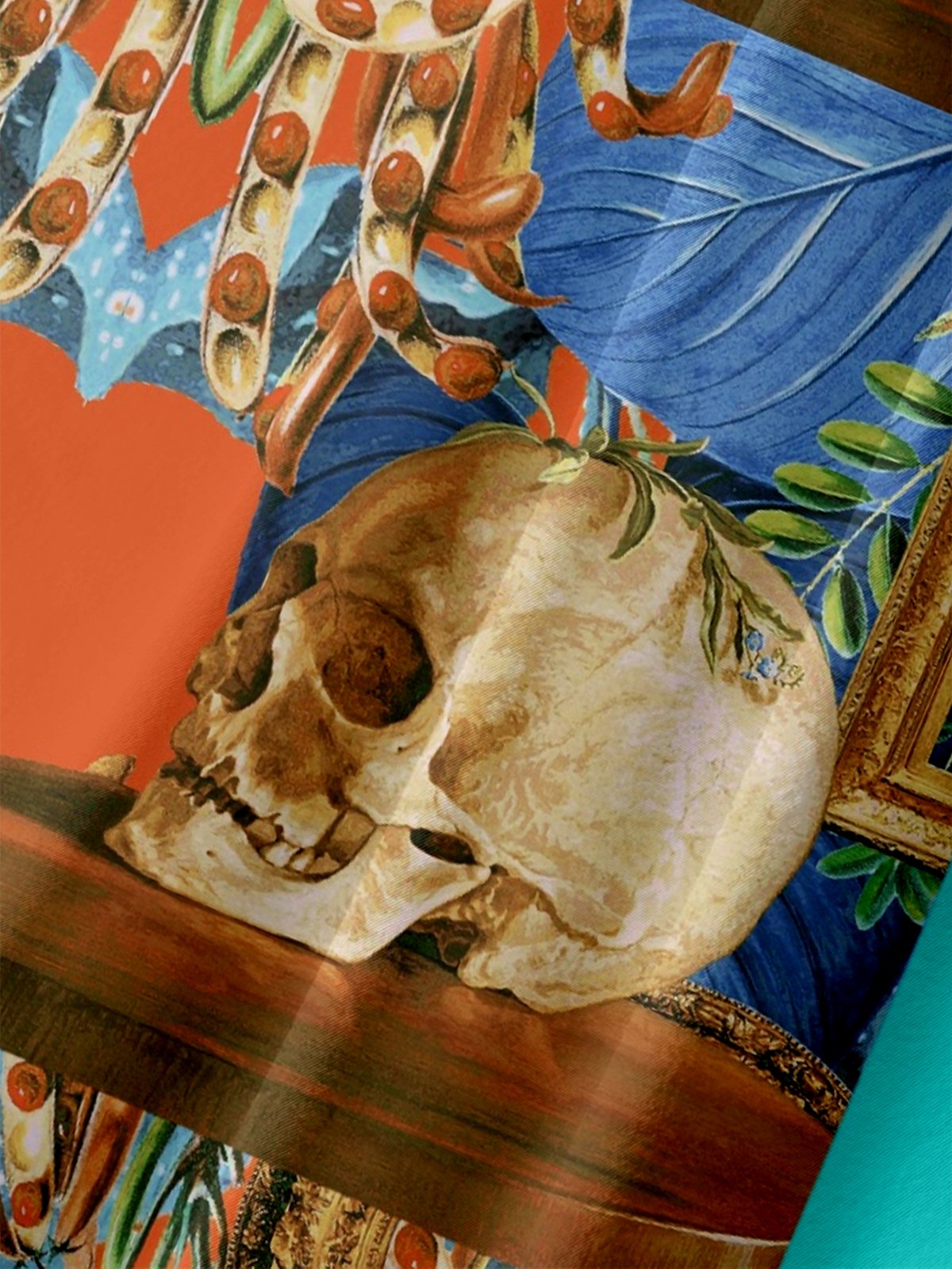 Hardaddy x Emmar Studio Moisture-wicking Creative Texture Skull Retro Art Chest Pocket Casual Shirt