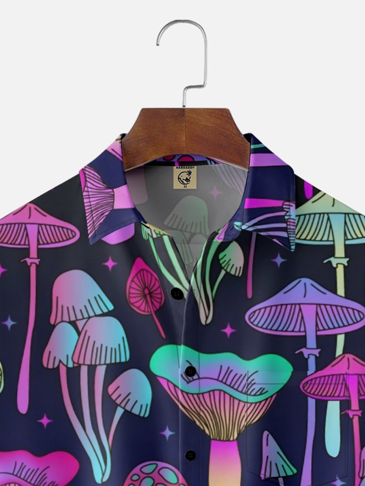 Moisture-wicking Mushroom Chest Pocket Casual Shirt