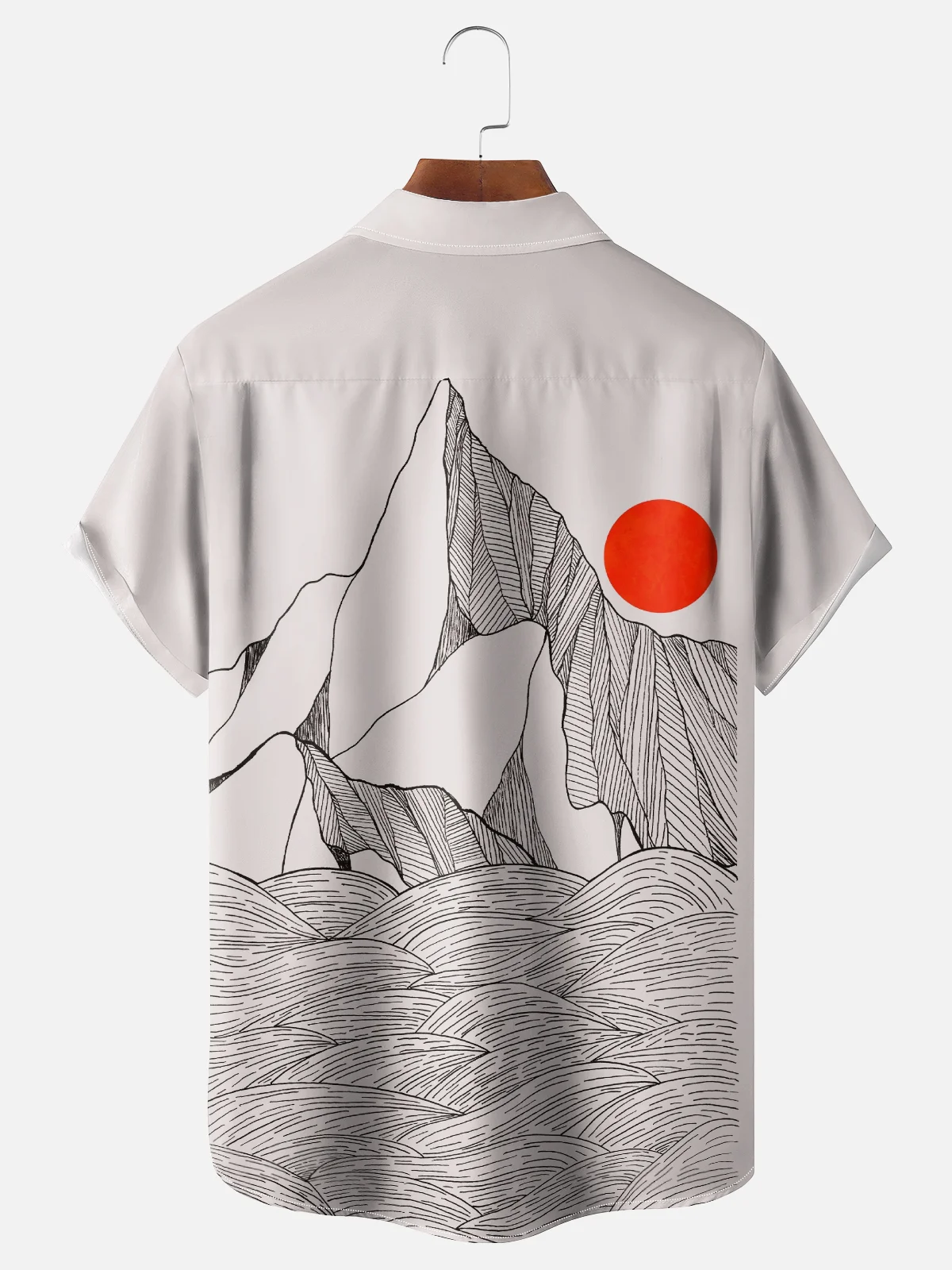 Hardaddy X Stephen Wade Moisture-wicking Landscape Mountain Chest Pocket Hawaiian Shirt