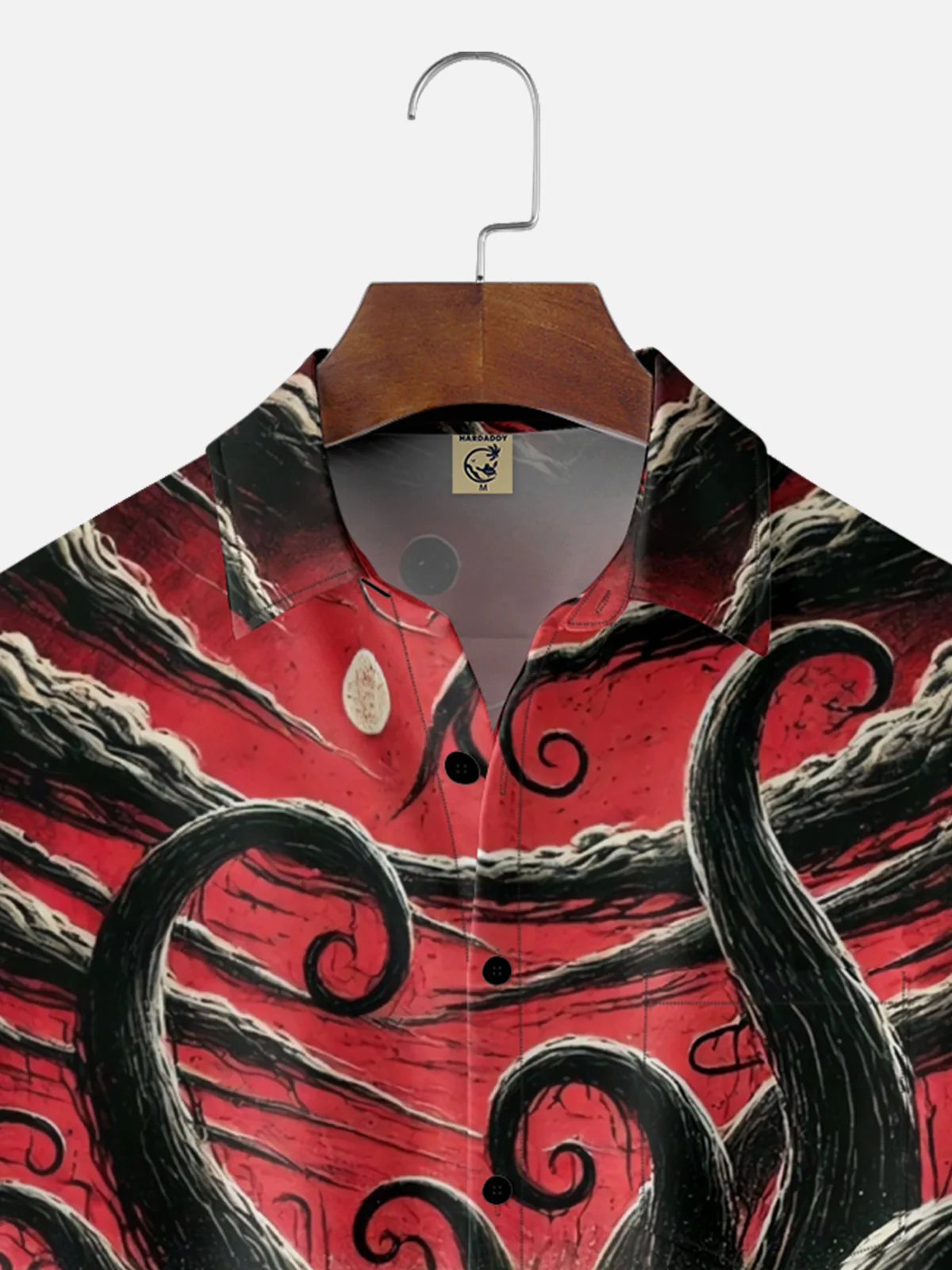 Moisture-wicking Ocean Cthulhu Sailboat Chest Pocket Hawaiian Shirt