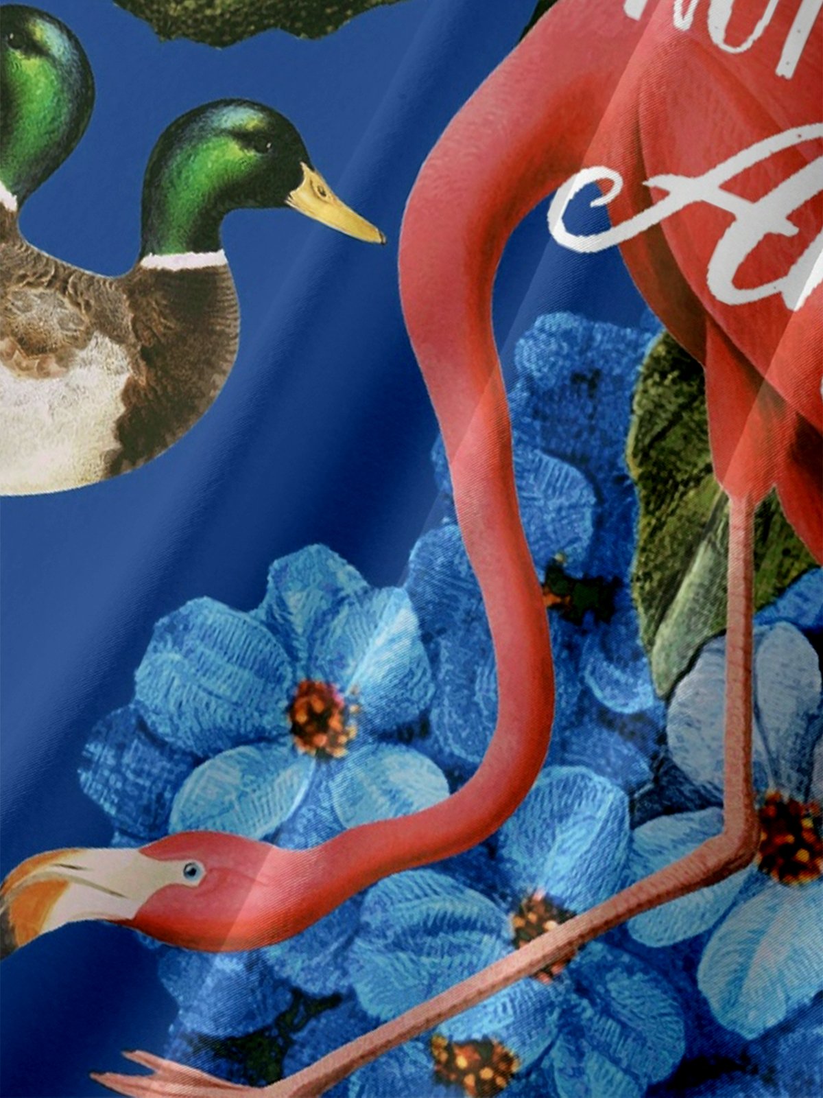 Hardaddy X Emmar Studio Moisture Wicking Vintage Retired Flamingo Parrot Toucan Chest Pocket Hawaiian Shirt