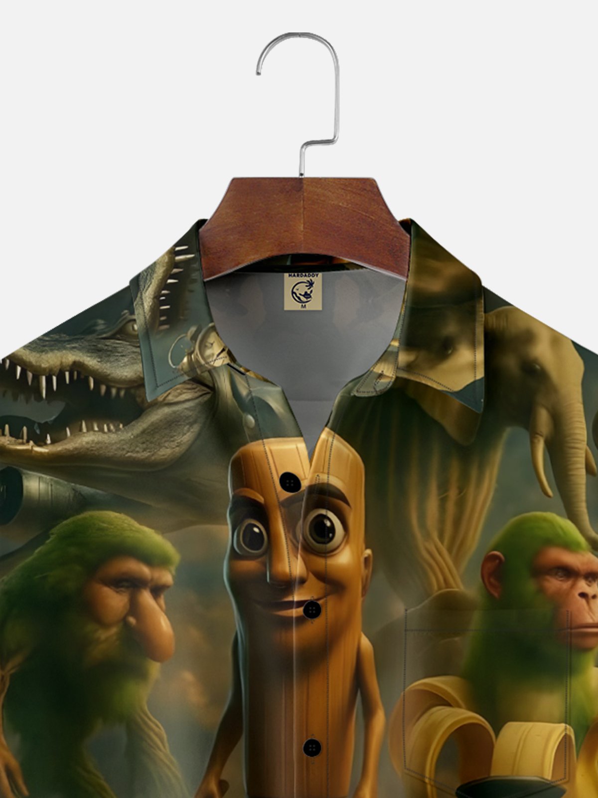Moisture-wicking Fun "Tralalelo Tralala" Team Vanguard Chest Pocket Hawaiian Shirt