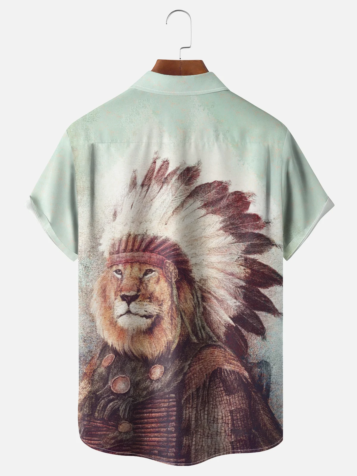 Hardaddy X Mikekoubou Moisture-wicking National Lion Chest Pocket Hawaiian Shirt