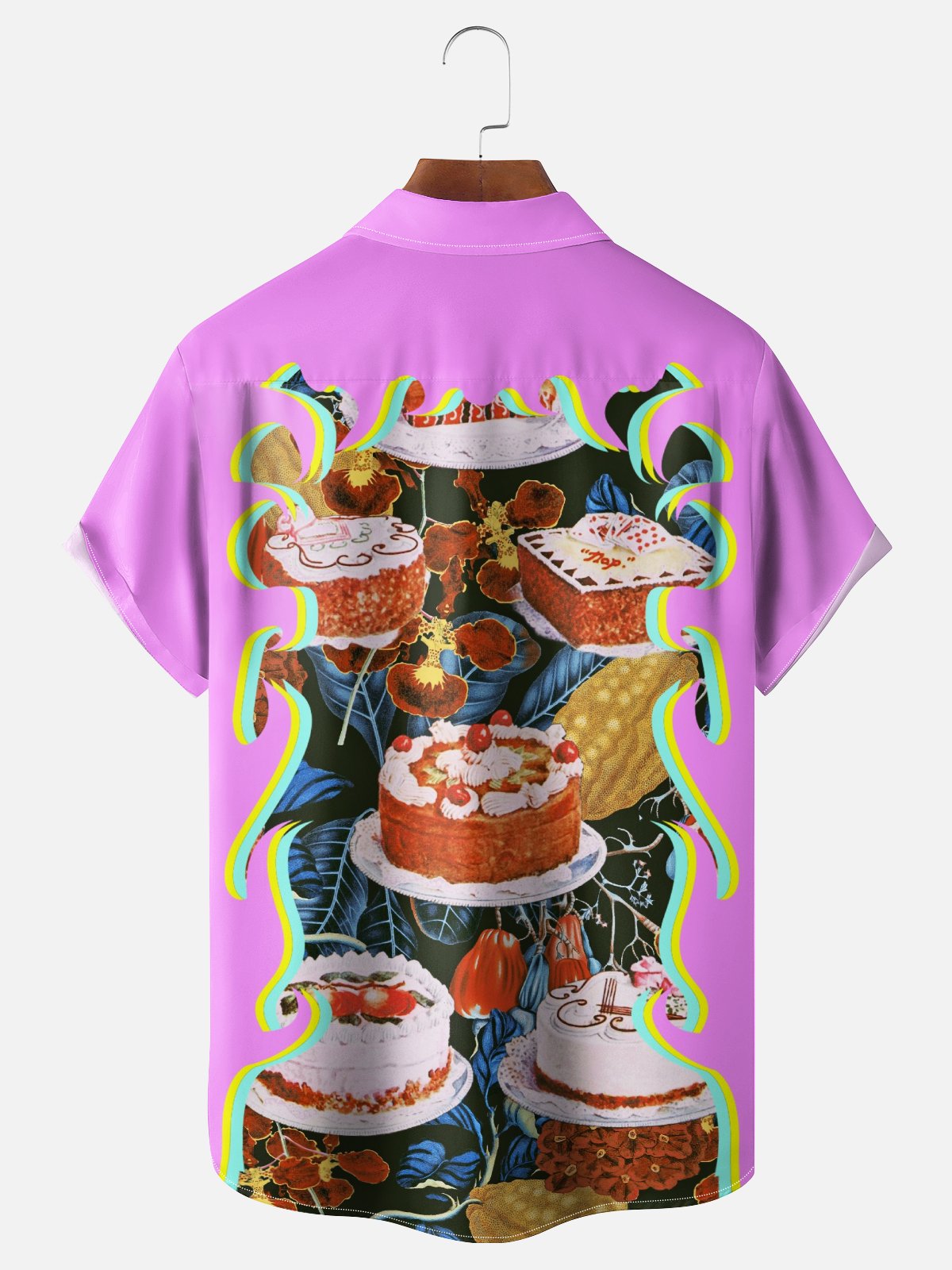 Hardaddy x Emmar Studio Moisture-wicking Creative Texture Party Cake Art Fun Chest Pocket Casual Shirt