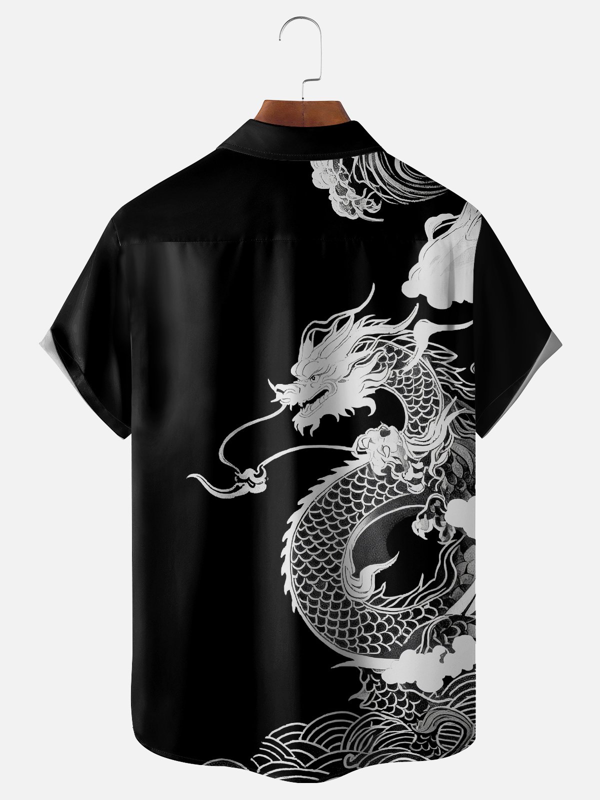 Moisture-wicking Dragon Chest Pocket Casual Shirt