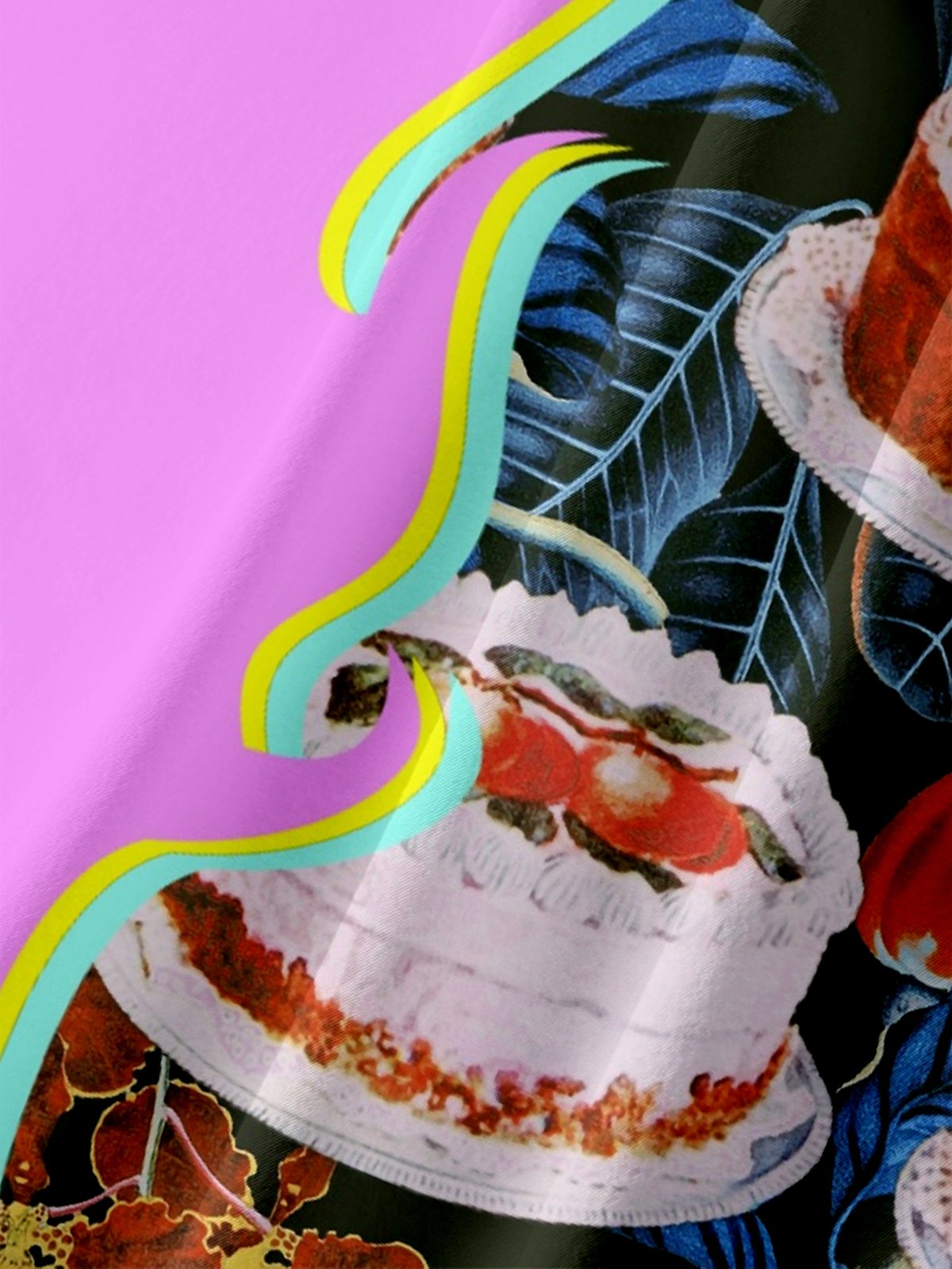 Hardaddy x Emmar Studio Moisture-wicking Creative Texture Party Cake Art Fun Chest Pocket Casual Shirt