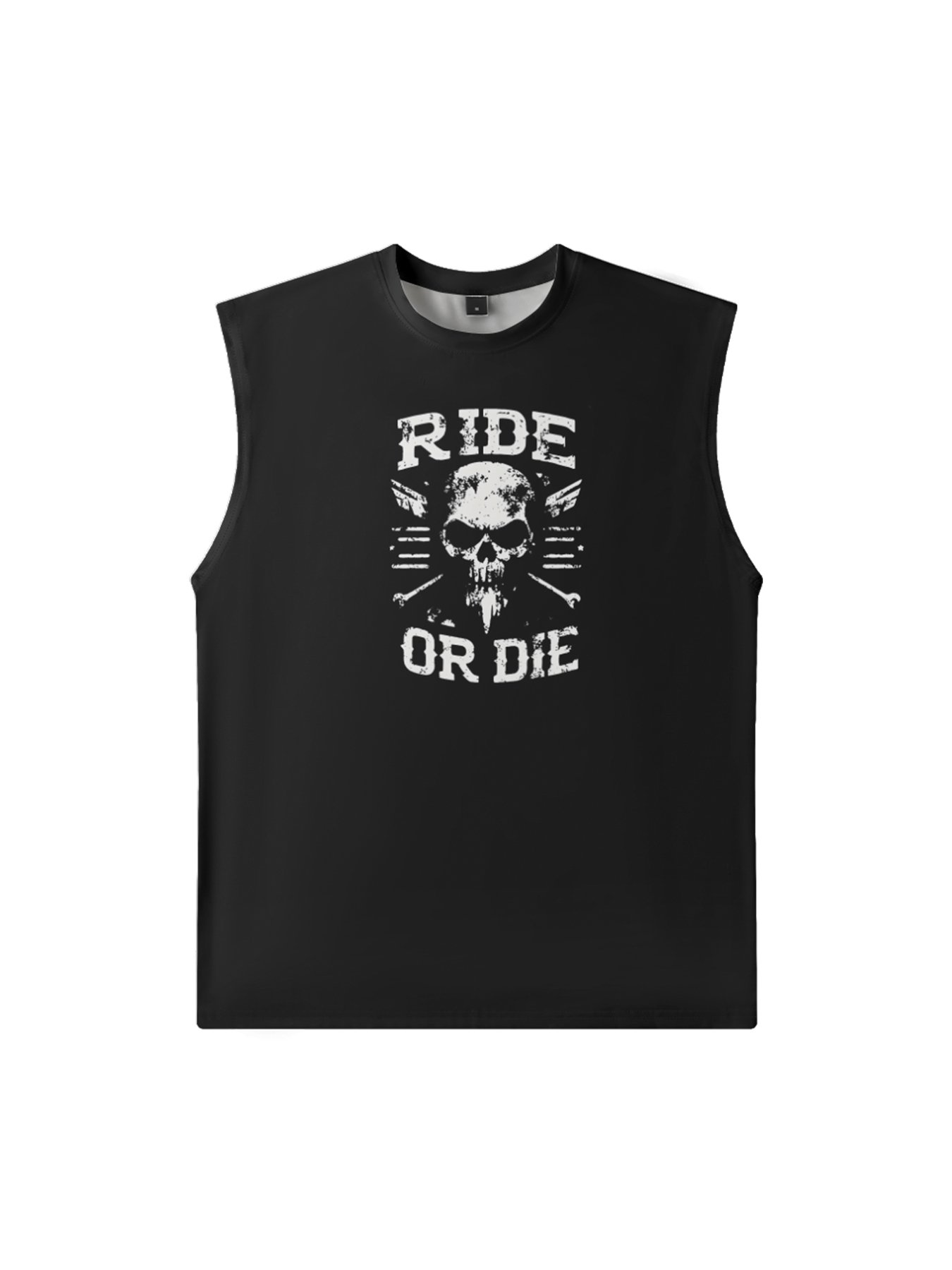Mens Crewneck Tank Tops Ride or Die Beach Sleeveless Shirt