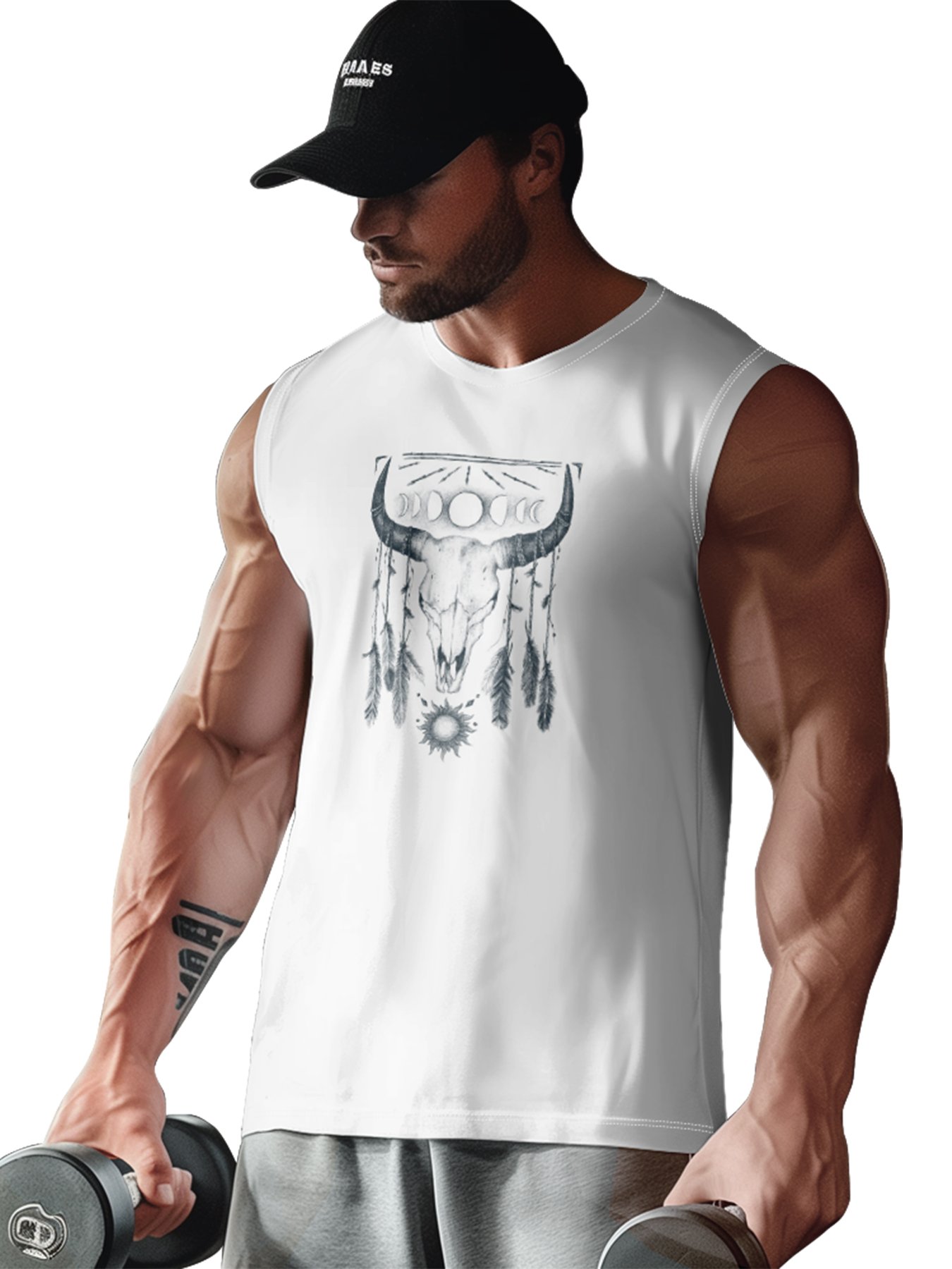 Hardaddy X Mikekoubou Mens Crewneck Tank Tops Rodeo Beach Sleeveless Shirt