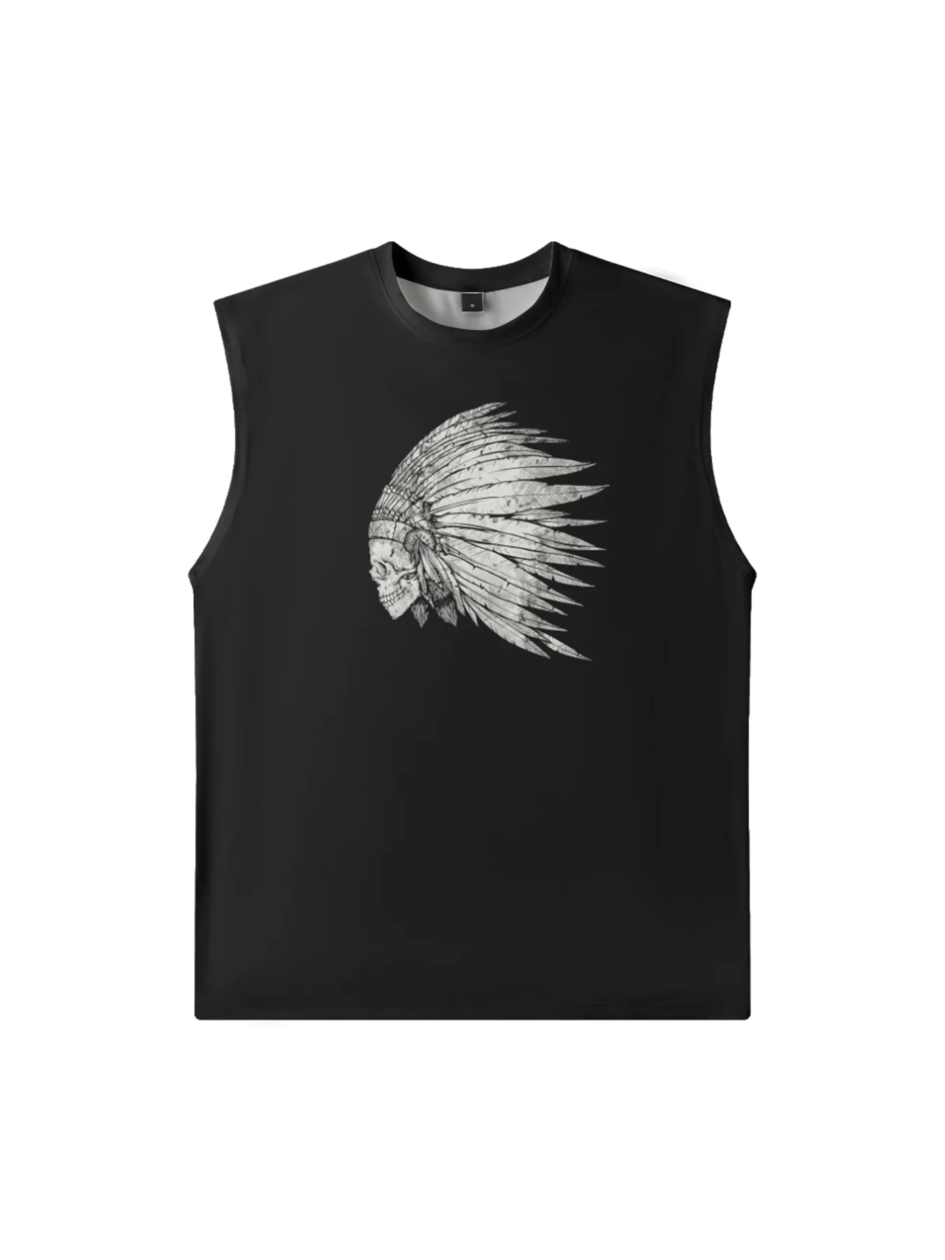 Hardaddy X Mikekoubou Mens Crewneck Tank Tops Indian Ethnic Beach Sleeveless Shirt
