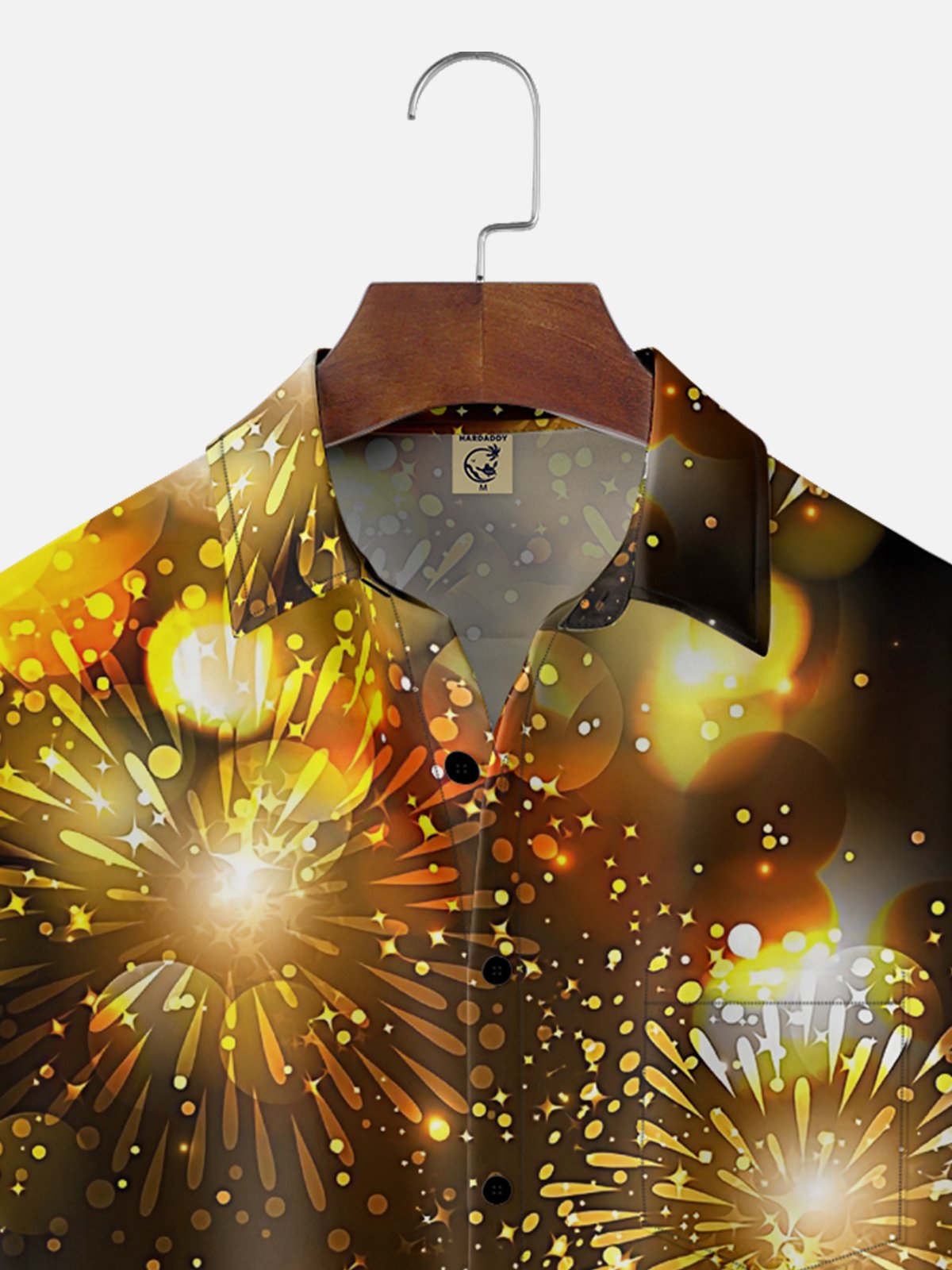 Hardaddy New Year Champagne Chest Pocket Short Sleeve Shirt