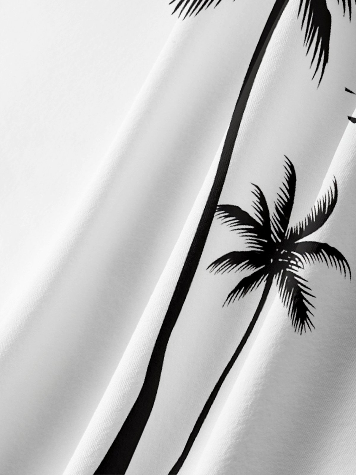 Hardaddy Resort Style Hawaiian Series Coconut Tree Element Lapel Short-Sleeved Printed Shirt Top