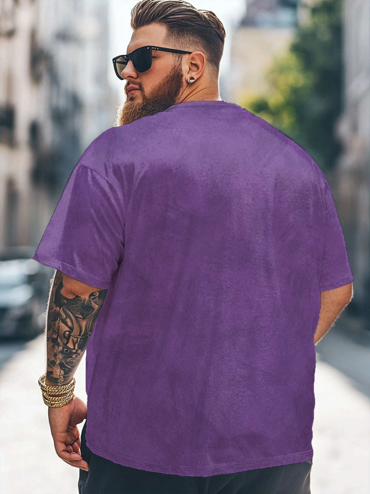 Big Size Men's Funny Halloween Pumpkin Chicken Loose T-shirt