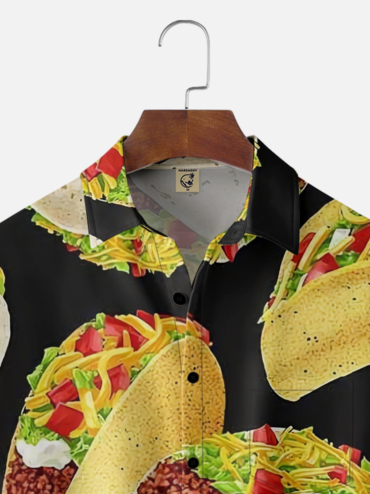 Hardaddy Food Print Chest Pocket Short Sleeve Shirt