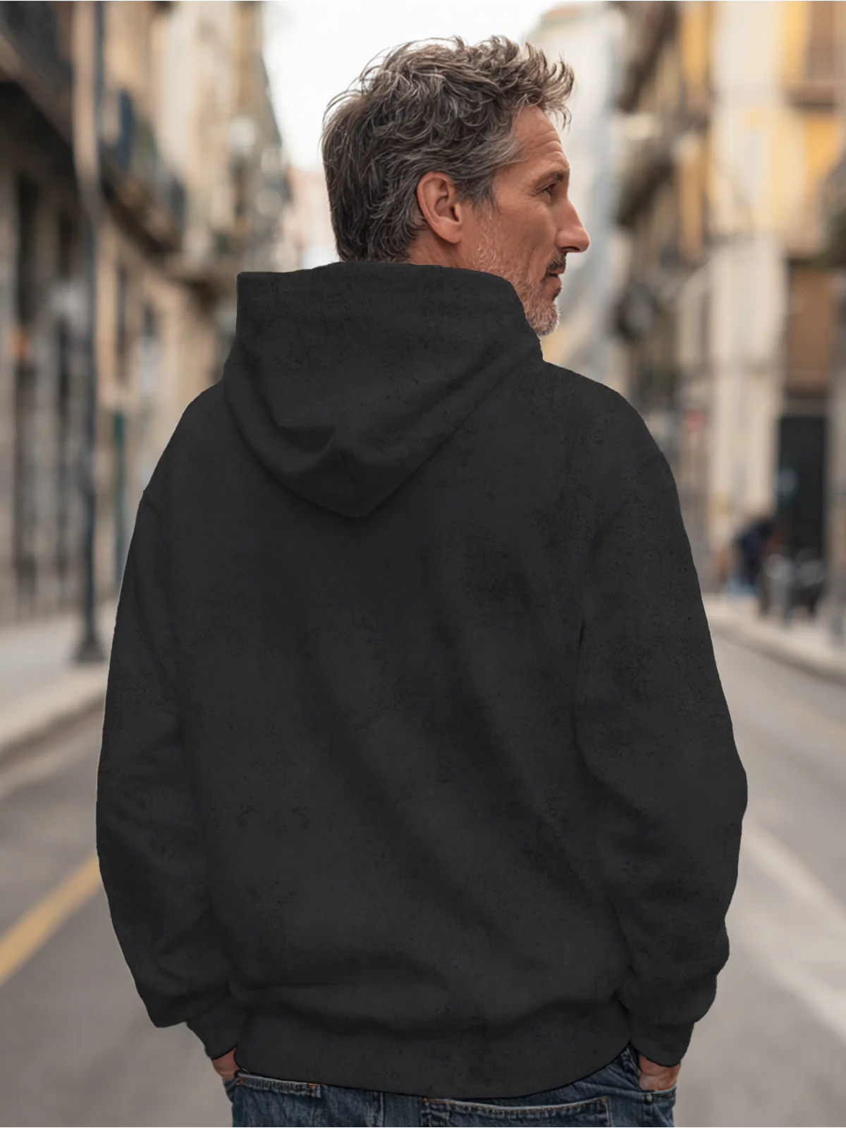 Gradient Color Letters Spaceship Hoodie Sweatshirt