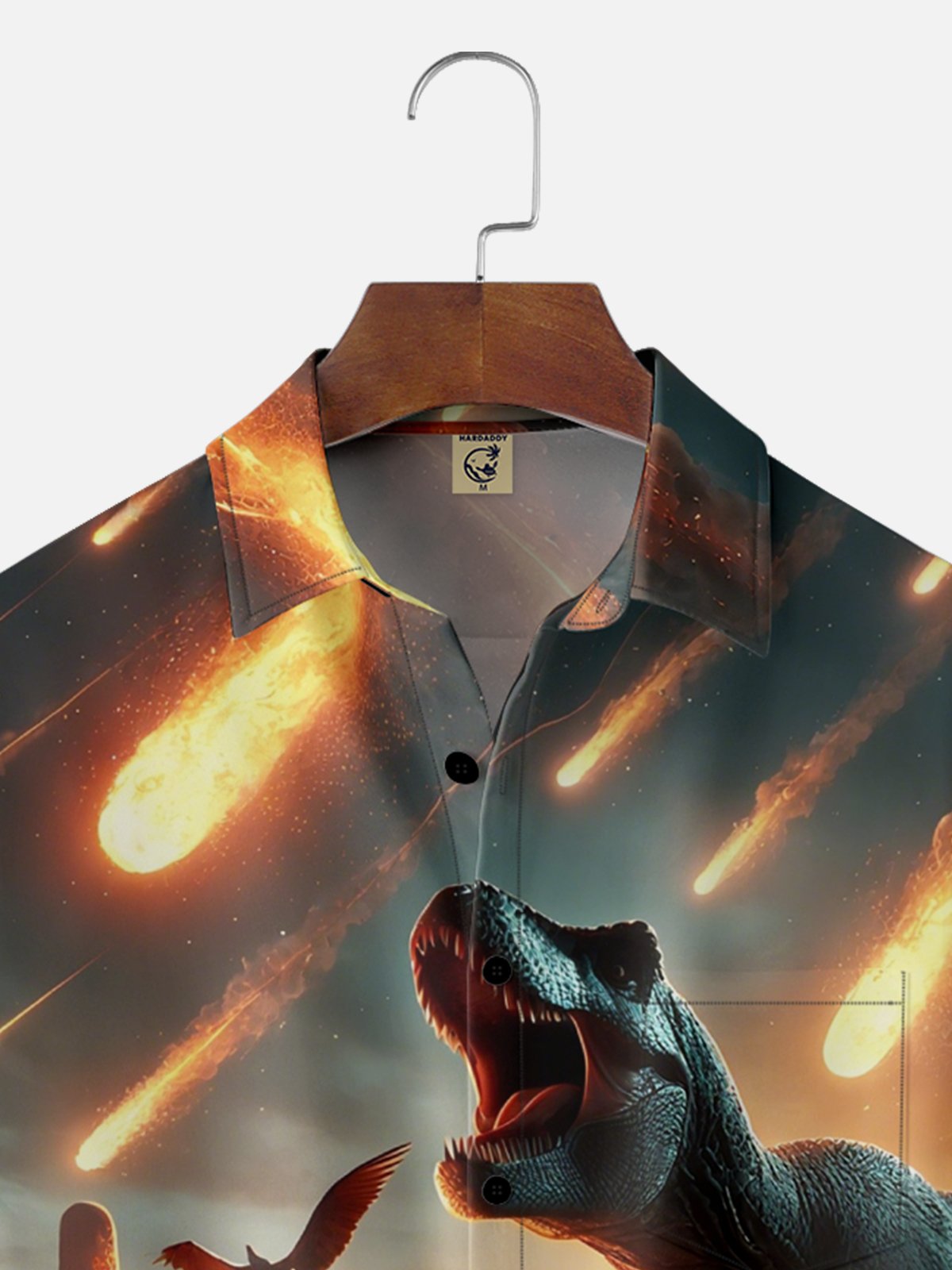 Moisture-wicking Jurassic World Dinosaur Chest Pocket Hawaiian Shirt